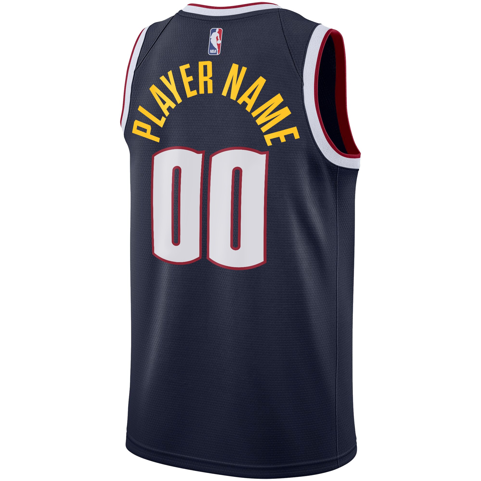 Alternative view of Denver Nuggets Icon Swingman Basketball Jersey - Custom - Mens - JS939 
