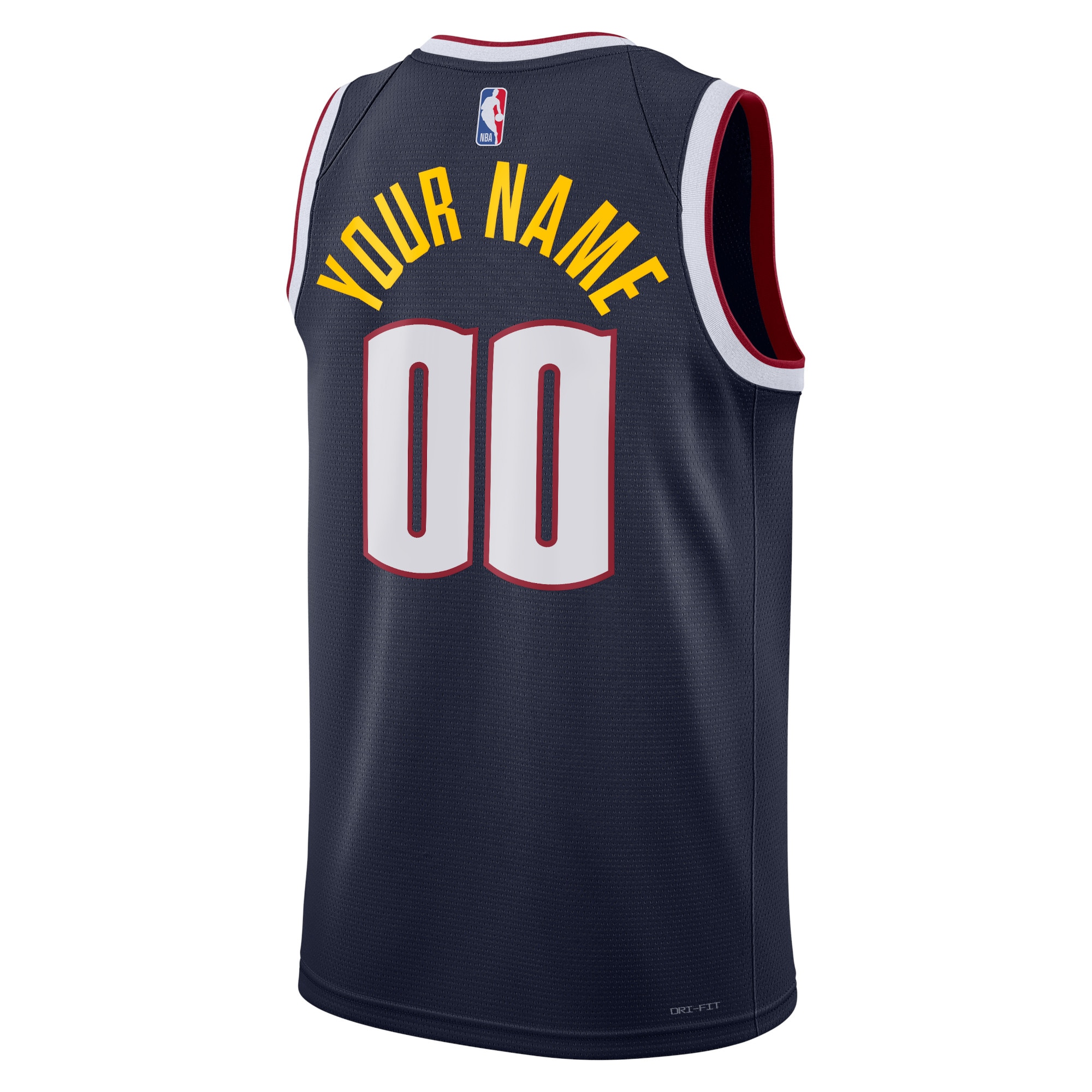 Alternative view of Denver Nuggets Icon Swingman Basketball Jersey - Custom - Unisex - JS338 