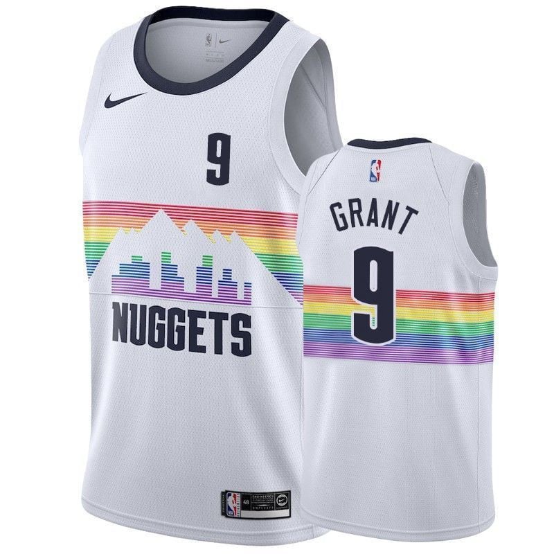 Denver Nuggets Jerami Grant 9 City Men's Basketball Jersey - JS272 