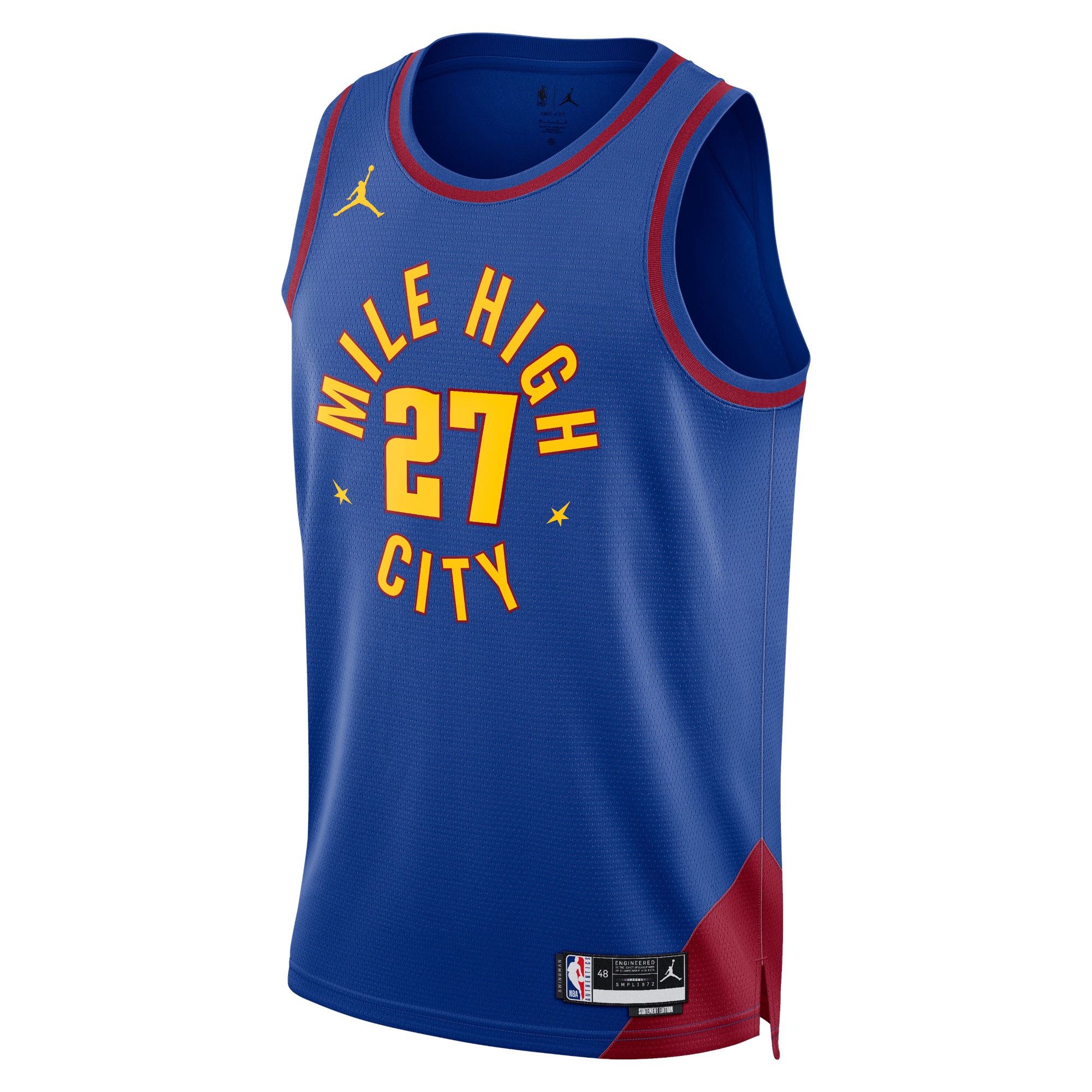 Denver Nuggets Jordan Statement Edition Swingman Basketball Jersey - Blue - Jamal Murray - Unisex - JS273 