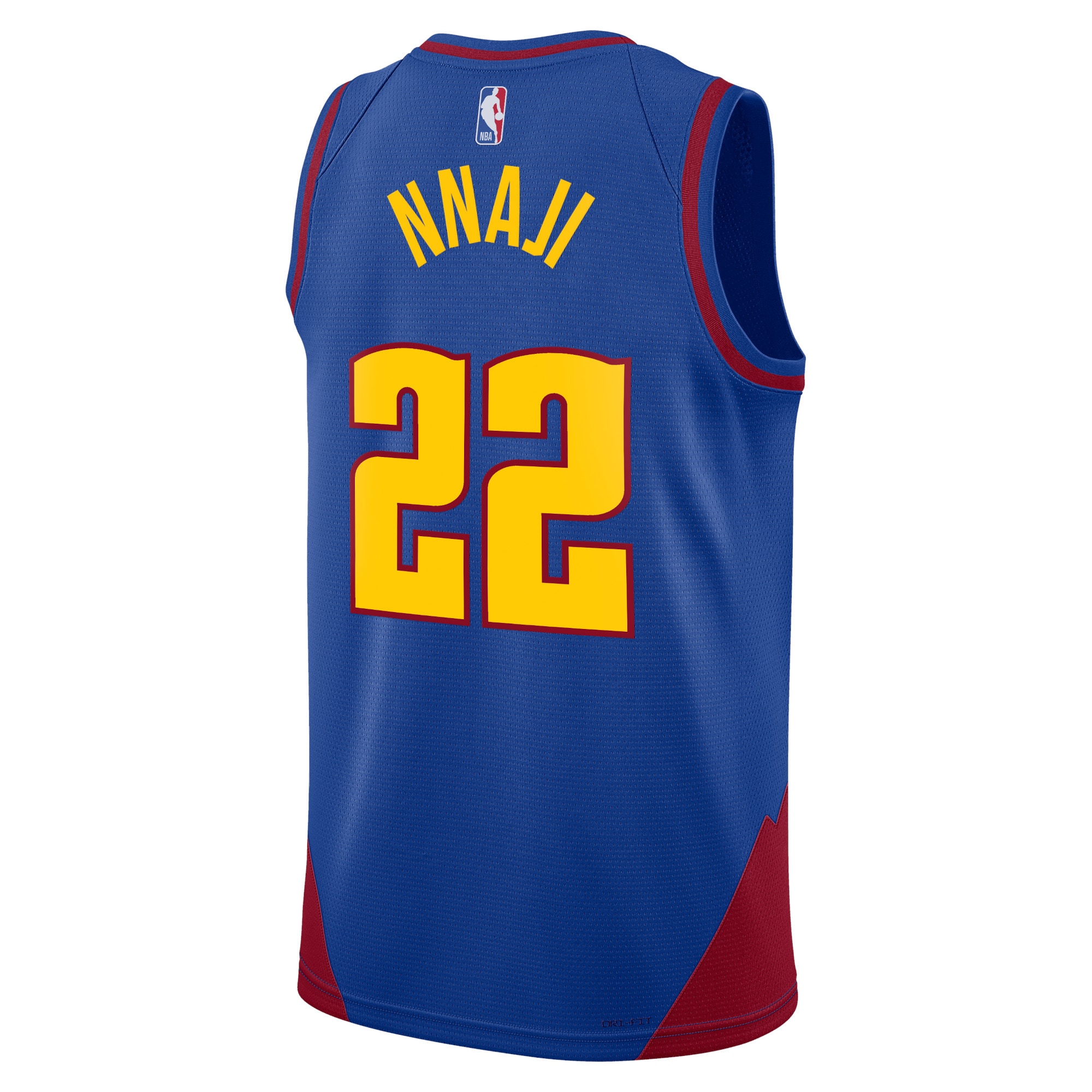 Alternative view of Denver Nuggets Jordan Statement Edition Swingman Basketball Jersey - Blue - Zeke Nnaji - Unisex - JS684 