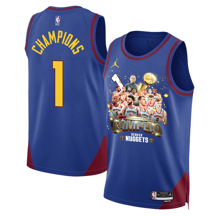 Denver Nuggets Journey To 1st Championship 2023 NBA The Finals Swingman Basketball Jersey - Blue - JS462 