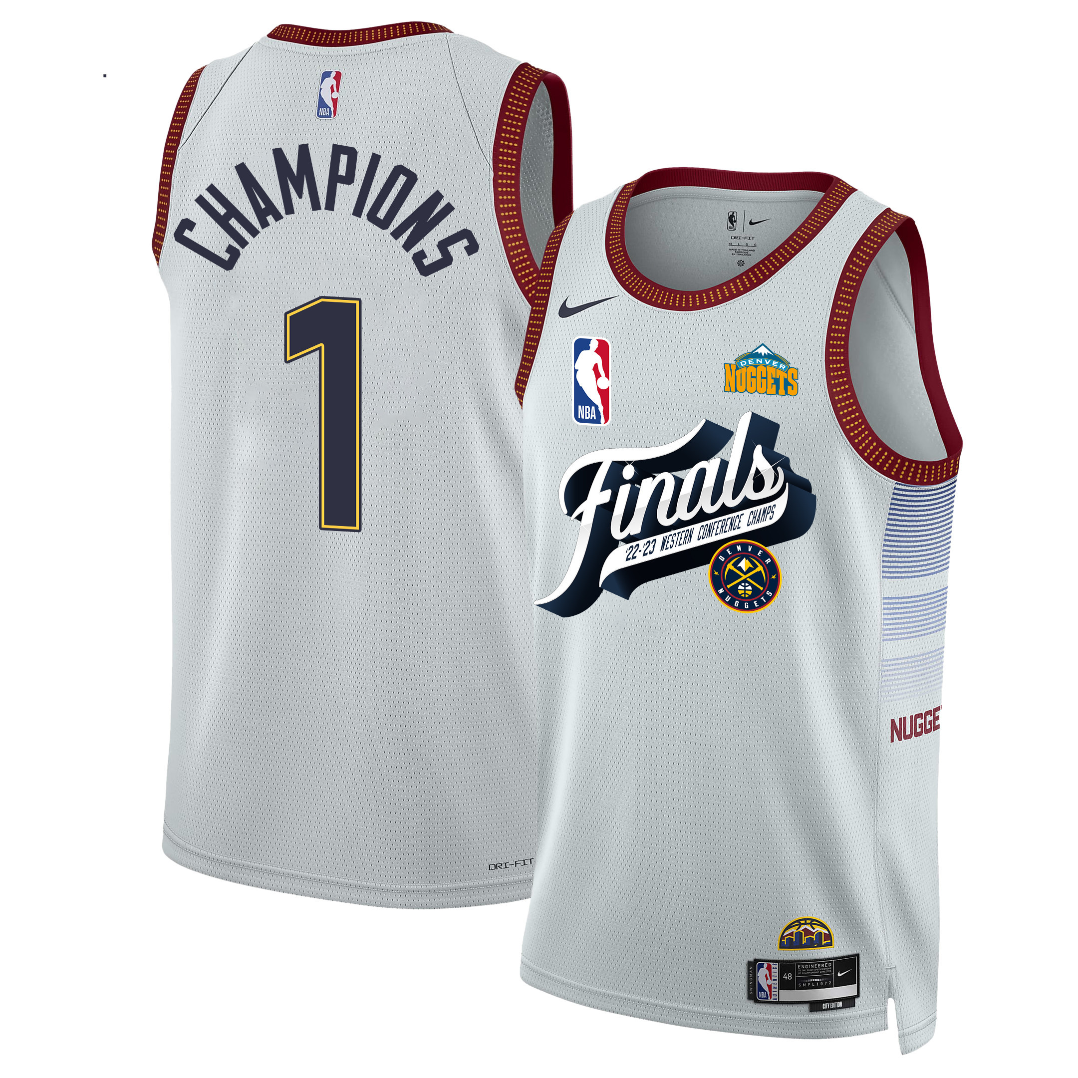 Denver Nuggets Just Build A Future Dynasty 2023 NBA Champions Swingman Basketball Jersey - White - JS946 