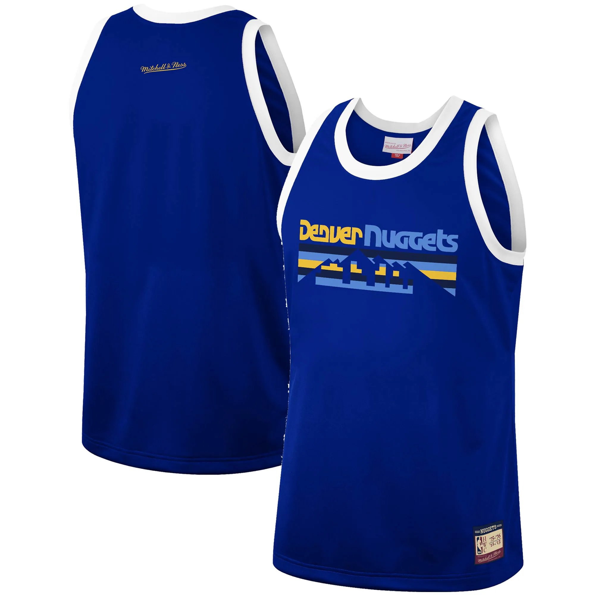 Denver Nuggets Mitchell & Ness Hardwood Classics Team Heritage Fashion Basketball Jersey - Royal