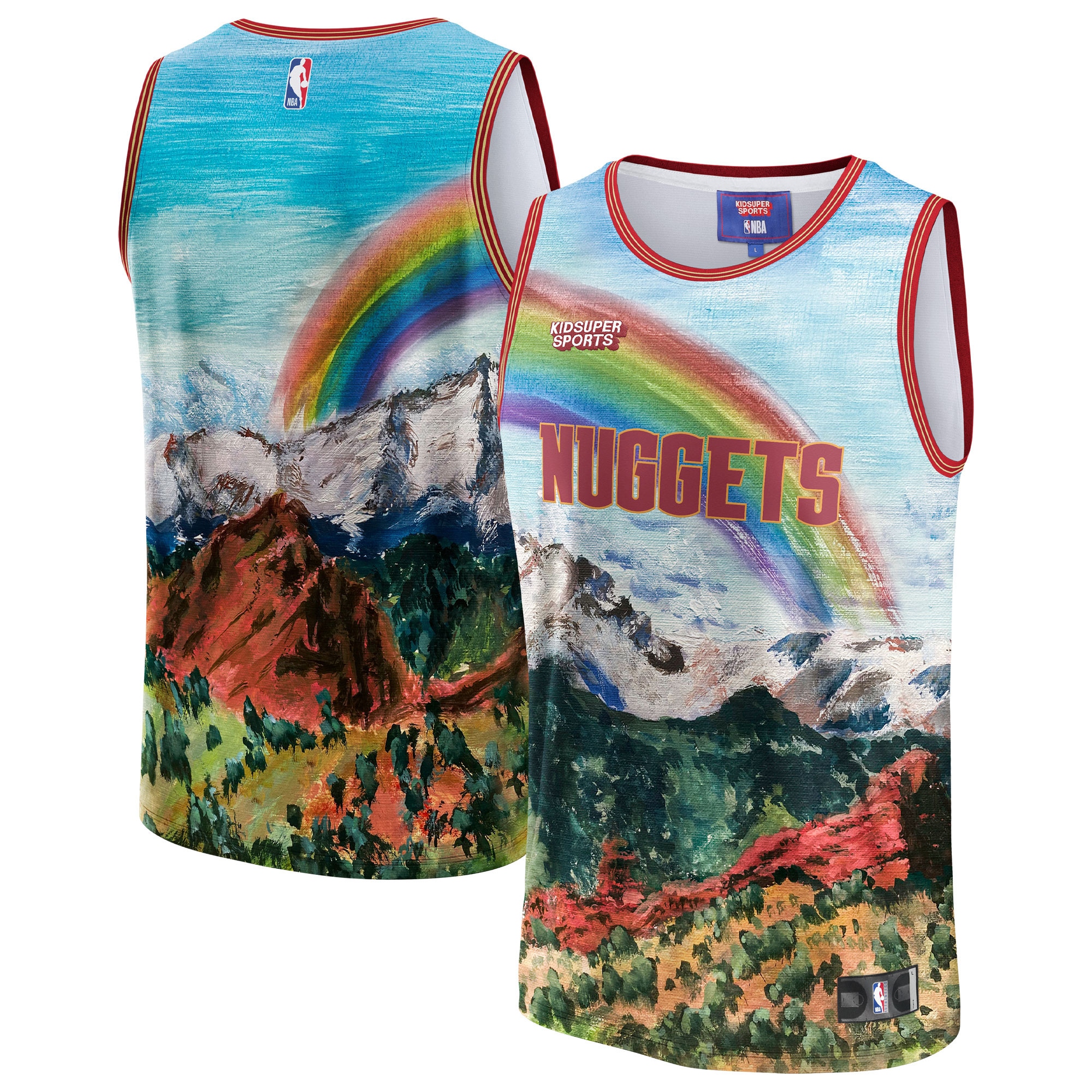 Denver Nuggets Nba & Kidsuper Studios By Fanatics Unisex Hometown Basketball Jersey - Blue