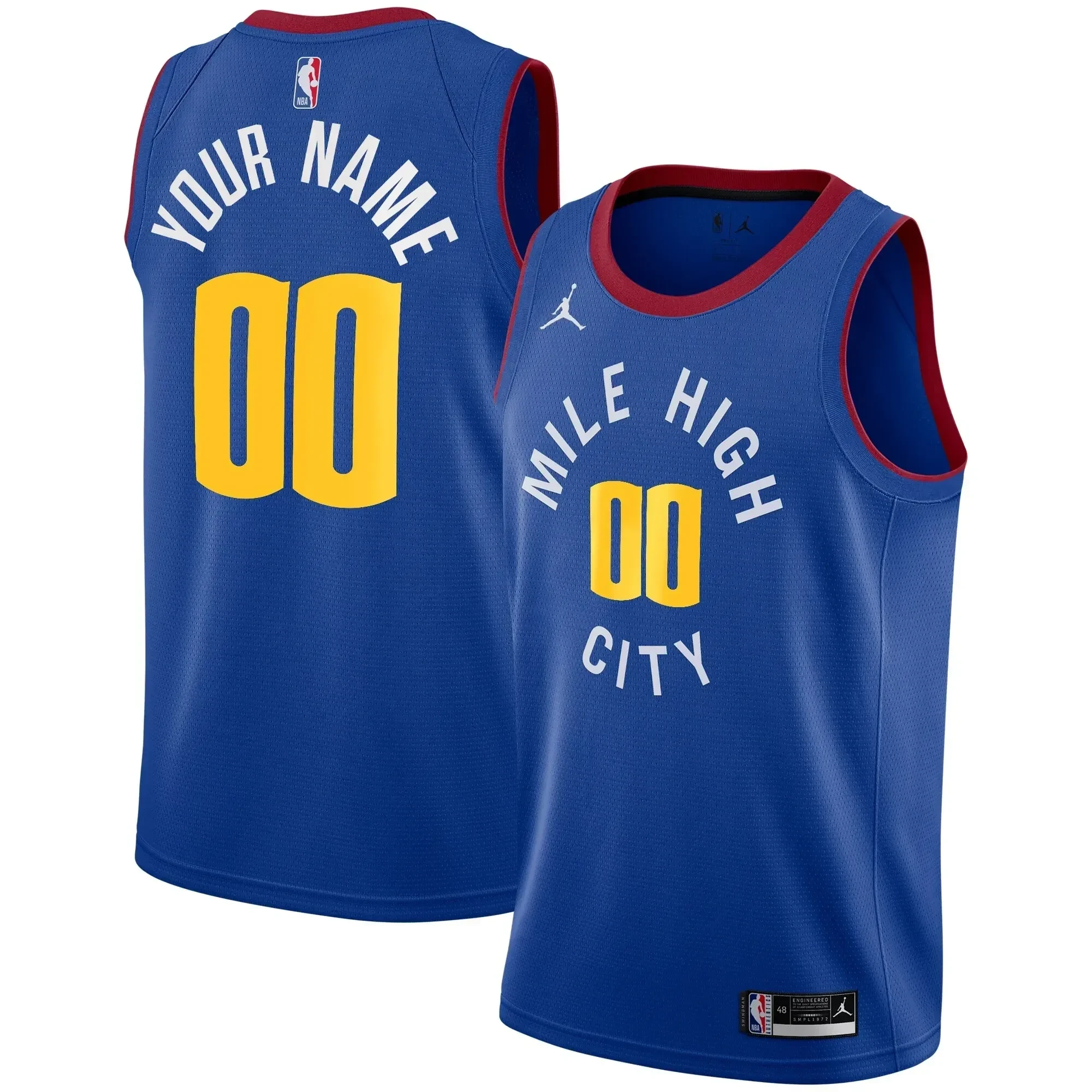 Denver Nuggets Swingman Custom Basketball Jersey - Statement Edition - Blue - JS927 