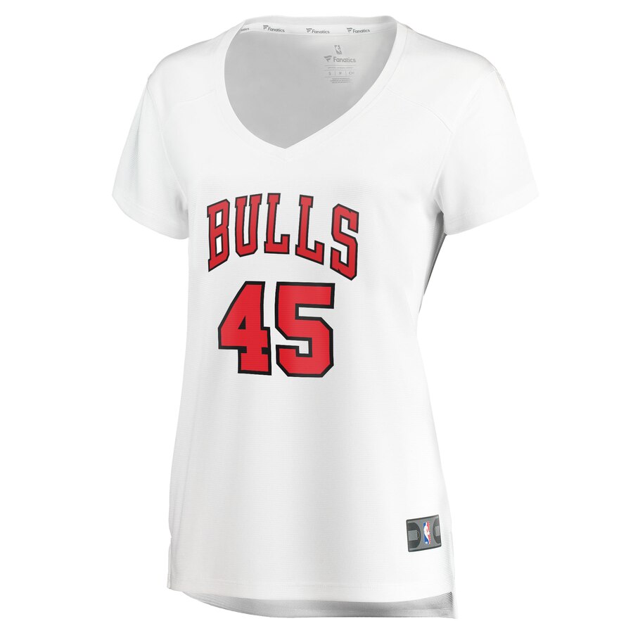 Alternative view of Denzel Valentine Chicago Bulls Fanatics Branded Women's Fast Break Player Basketball Jersey - Association Edition - White