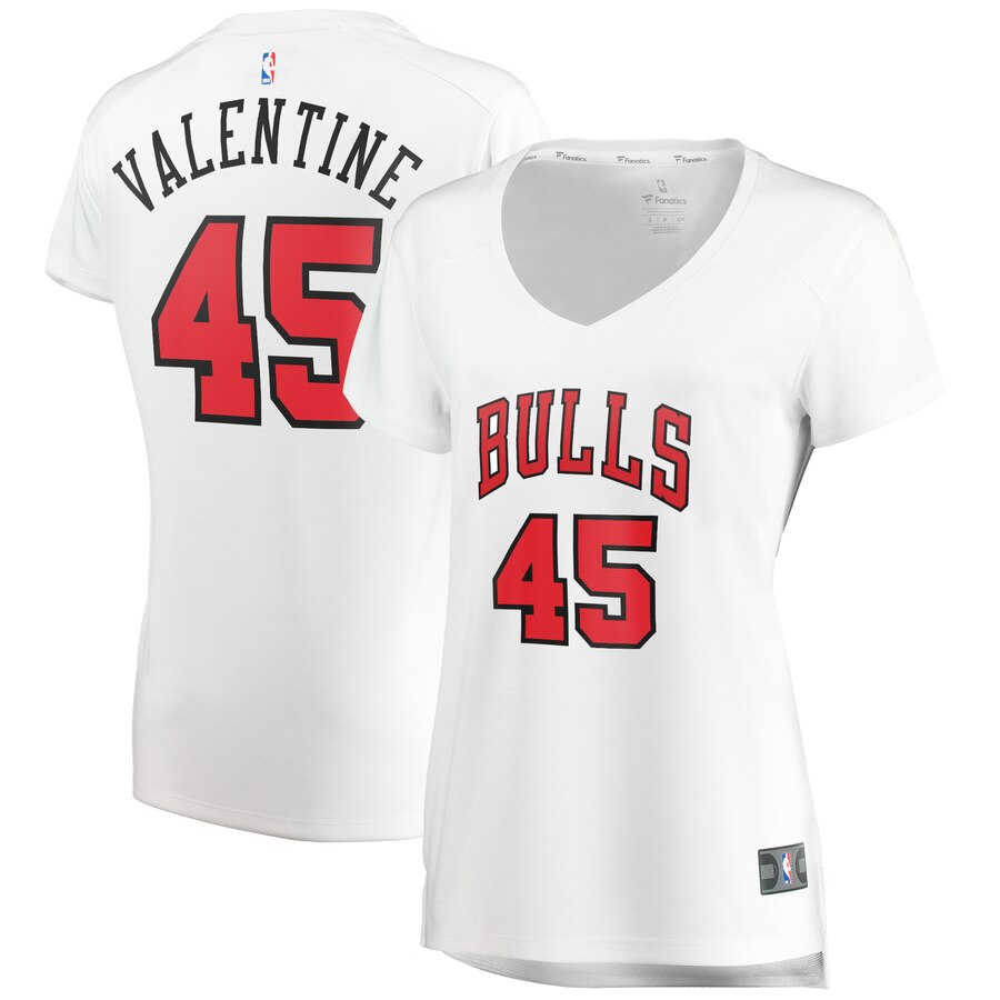 Denzel Valentine Chicago Bulls Fanatics Branded Women's Fast Break Player Basketball Jersey - Association Edition - White