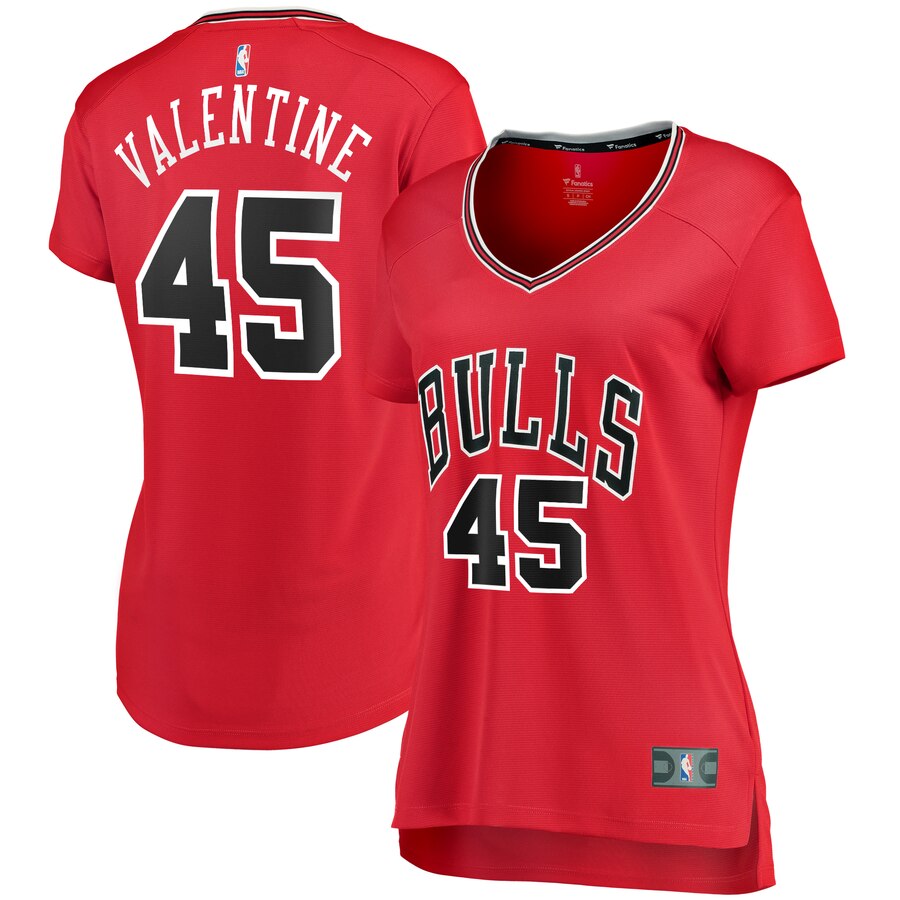 Denzel Valentine Chicago Bulls Fanatics Branded Women's Fast Break Player Basketball Jersey - Icon Edition - Red