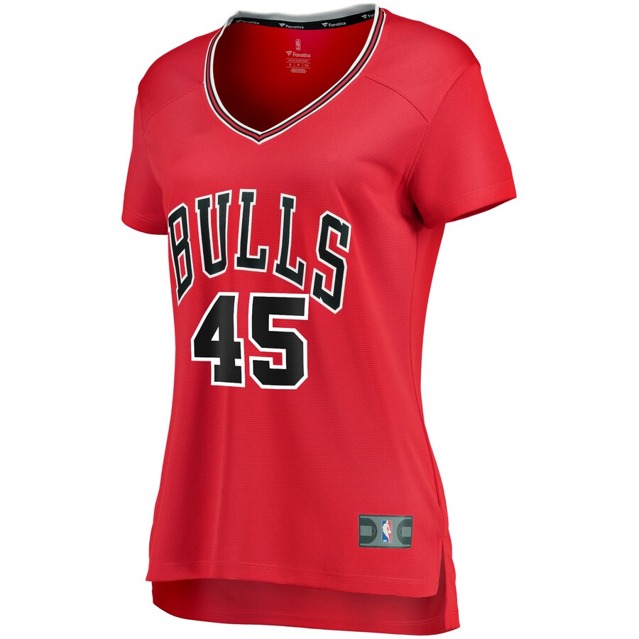 Alternative view of Denzel Valentine Chicago Bulls Fanatics Branded Women's Fast Break Player Basketball Jersey - Icon Edition - Red
