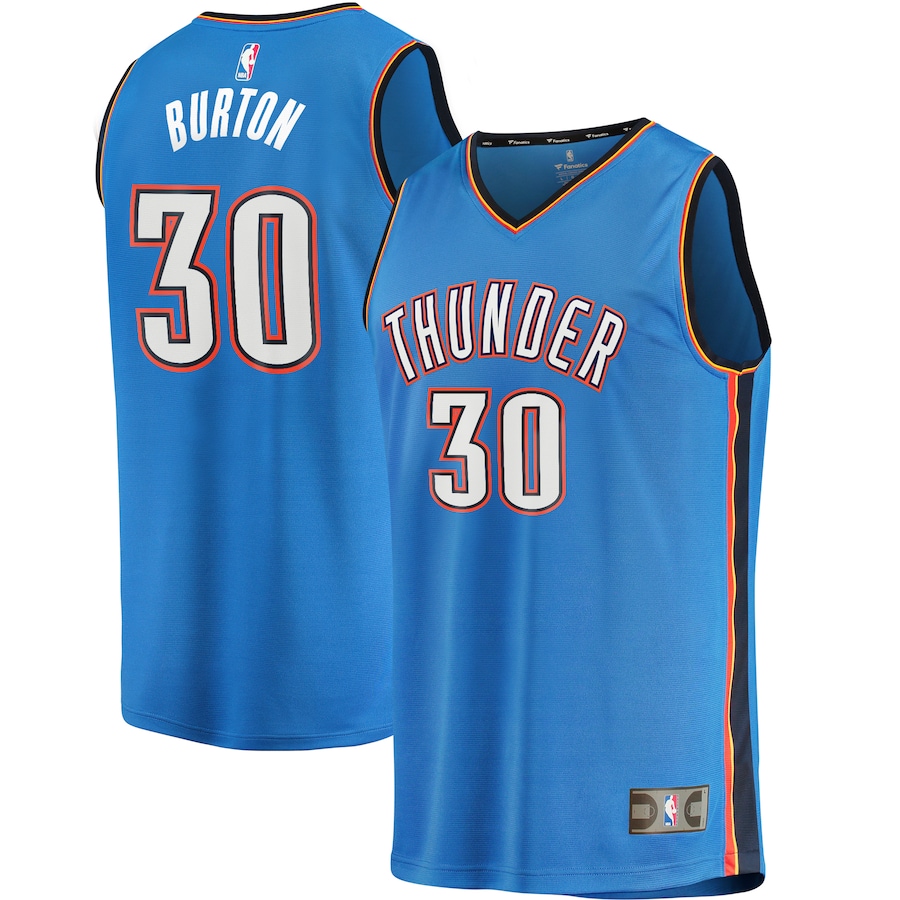 Deonte Burton Oklahoma City Thunder Fanatics Branded Fast Break Player Jersey - Icon Edition - Blue