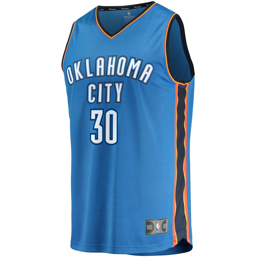 Alternative view of Deonte Burton Oklahoma City Thunder Fanatics Branded Fast Break Replica Jersey - Icon Edition - Blue