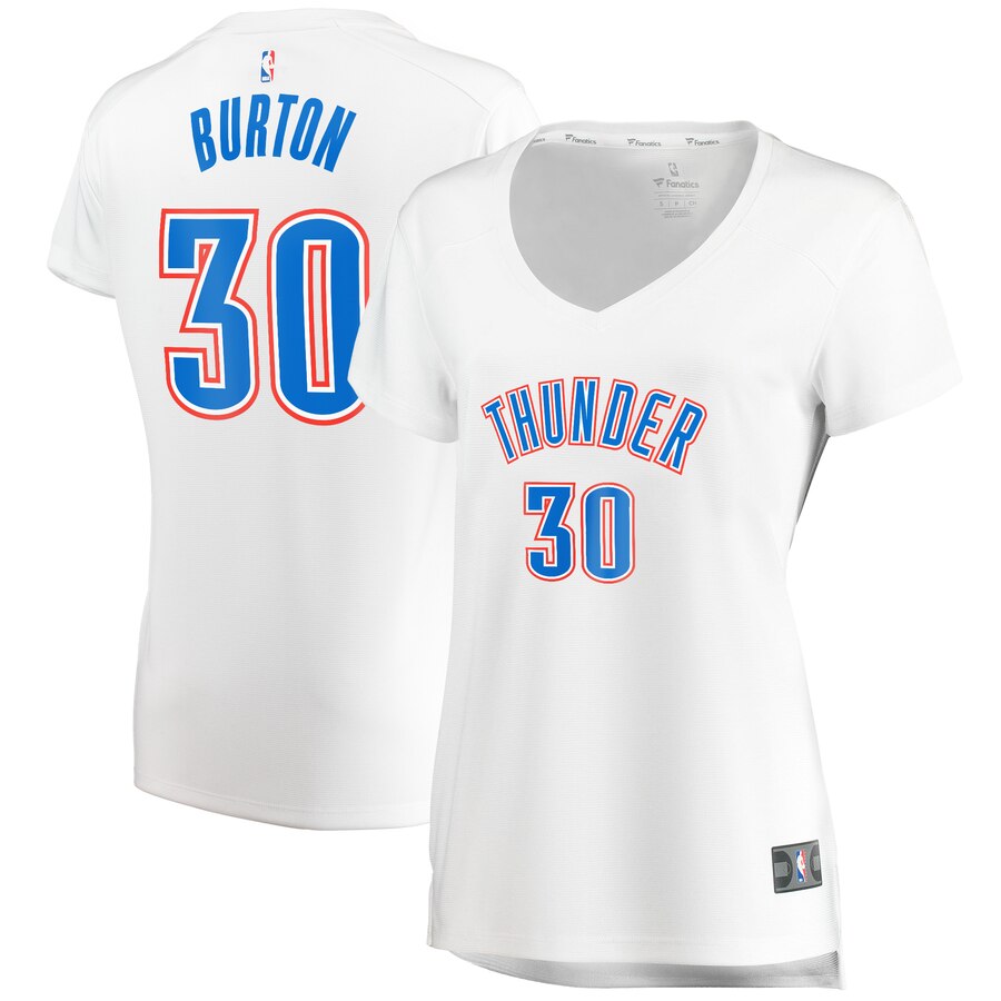 Deonte Burton Oklahoma City Thunder Fanatics Branded Women's Fast Break Player Jersey - Association Edition - White