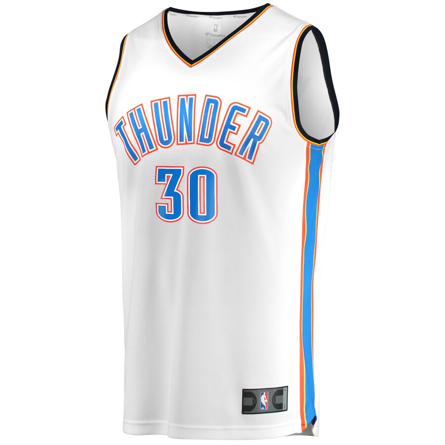 Alternative view of Deonte Burton Oklahoma City Thunder Fanatics Branded Youth Fast Break Player Basketball Jersey - Association Edition - White
