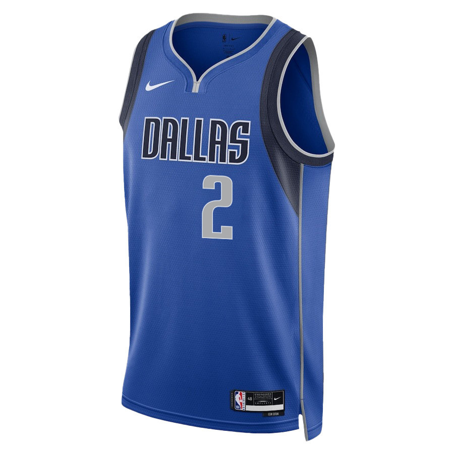Alternative view of Dereck Lively II 2 Dallas Mavericks 2024 FINALS PATCH Swingman Basketball Jersey - Icon Edition - Blue - JS314 
