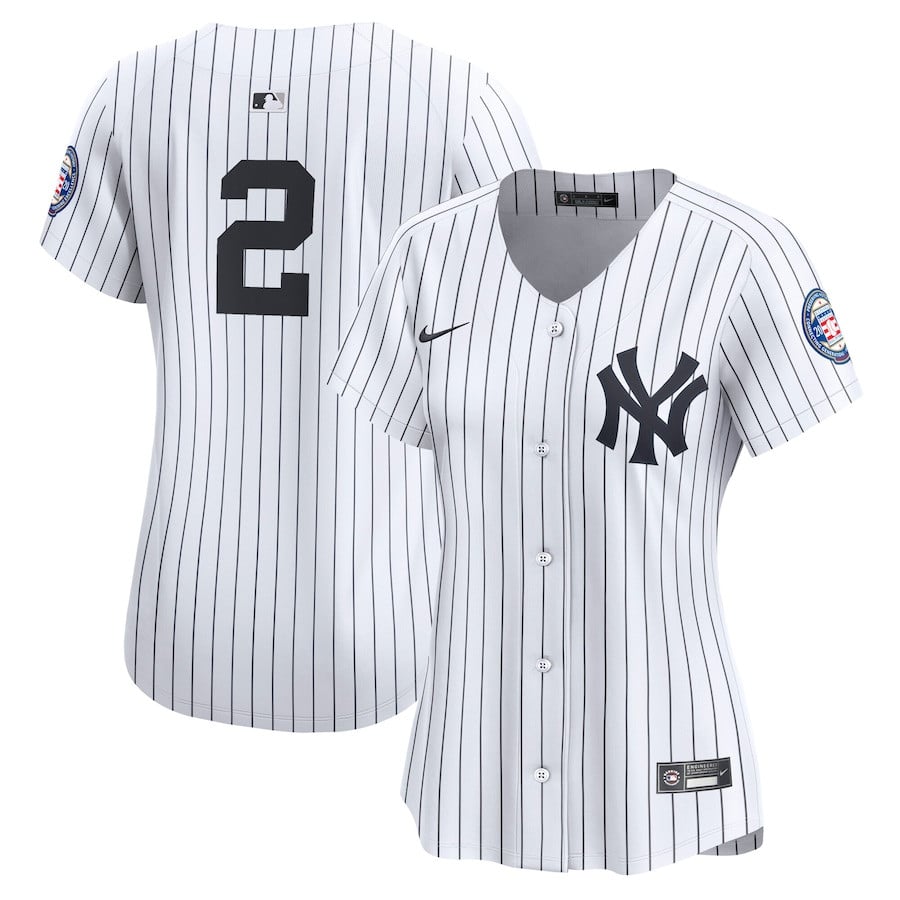 Derek Jeter 2 New York Yankees Women's Home Limited Player Baseball Jersey - White 