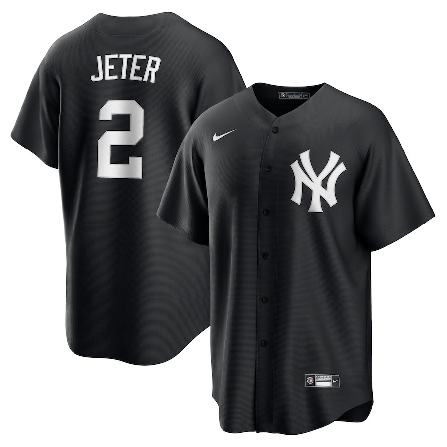 Derek Jeter 2 San Diego Padres Men Baseball Jersey - Black 