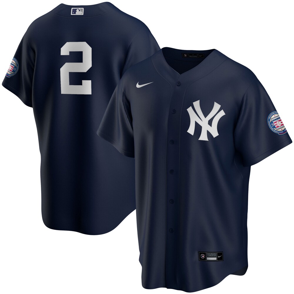 Derek Jeter New York Yankees 2020 Hall Of Fame Induction Alternate Player Baseball Jersey - Navy