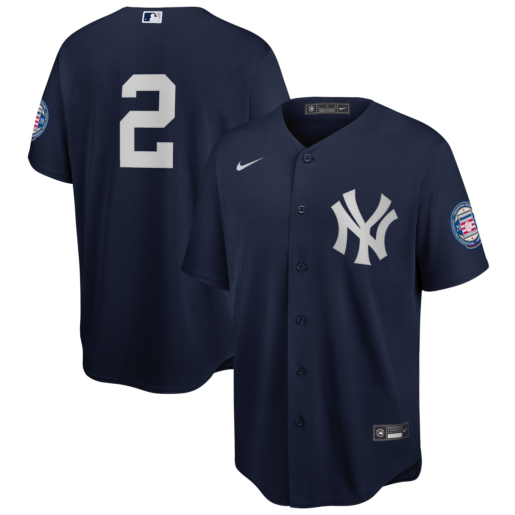Derek Jeter New York Yankees 2020 Hall Of Fame Induction Alternate Replica Player Baseball Jersey – Navy