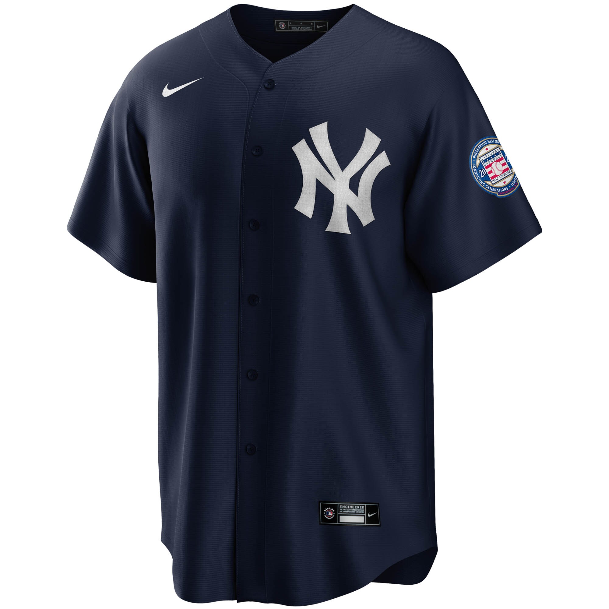 Alternative view of Derek Jeter New York Yankees 2020 Hall Of Fame Induction Alternate Replica Player Name Baseball Jersey - Navy