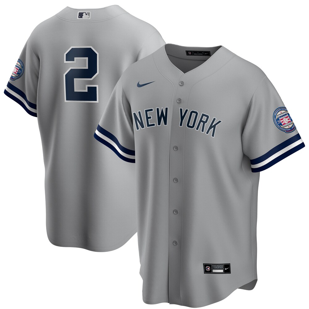 Derek Jeter New York Yankees 2020 Hall Of Fame Induction Baseball Jersey - Gray