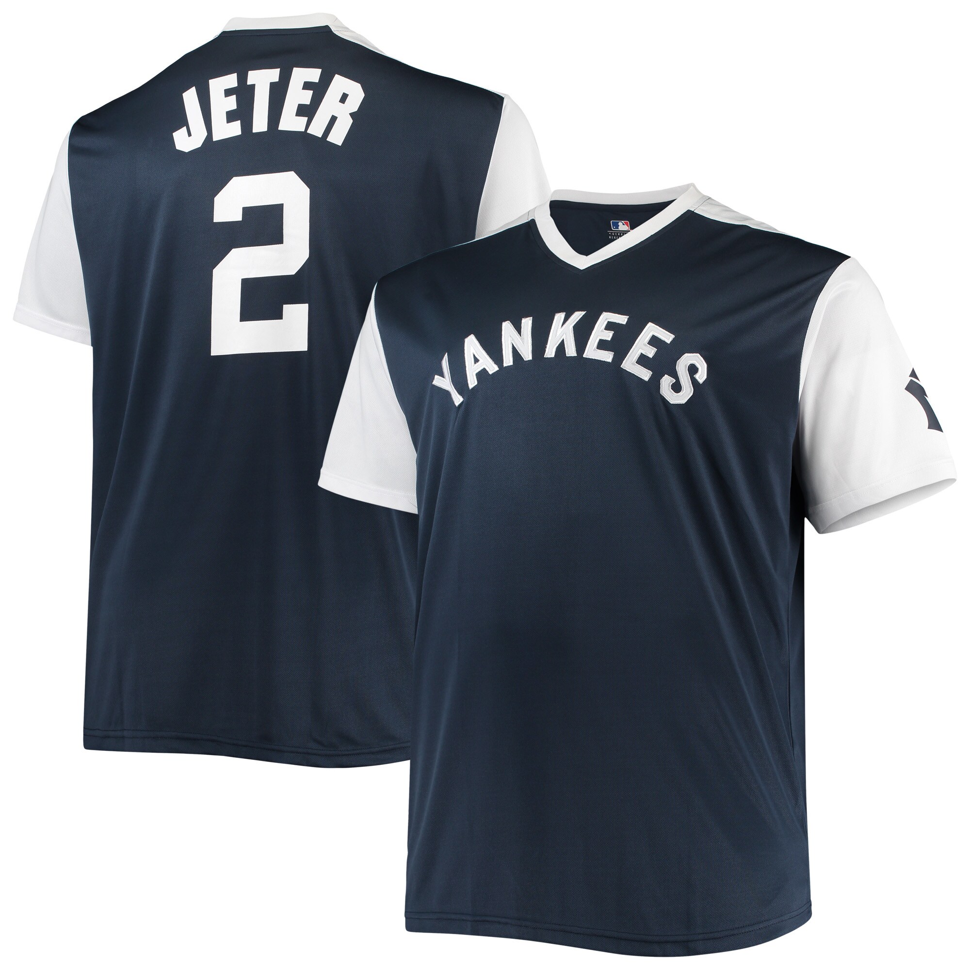Derek Jeter New York Yankees Cooperstown Collection Replica Player Baseball Jersey – Navy/white