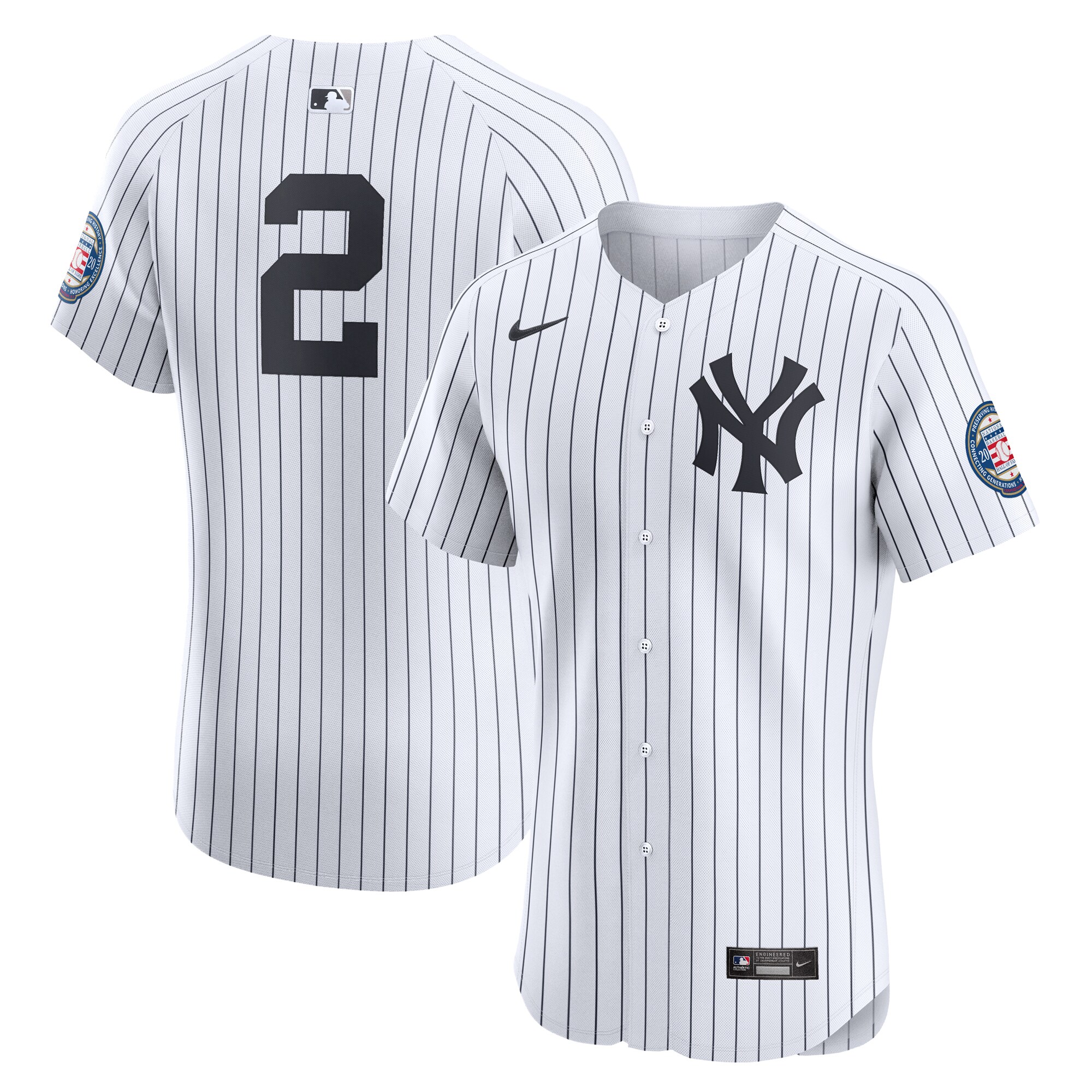 Derek Jeter New York Yankees Home Elite Baseball Jersey - White