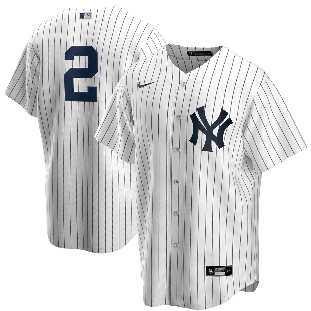Derek Jeter New York Yankees Baseball Jersey - White/navy