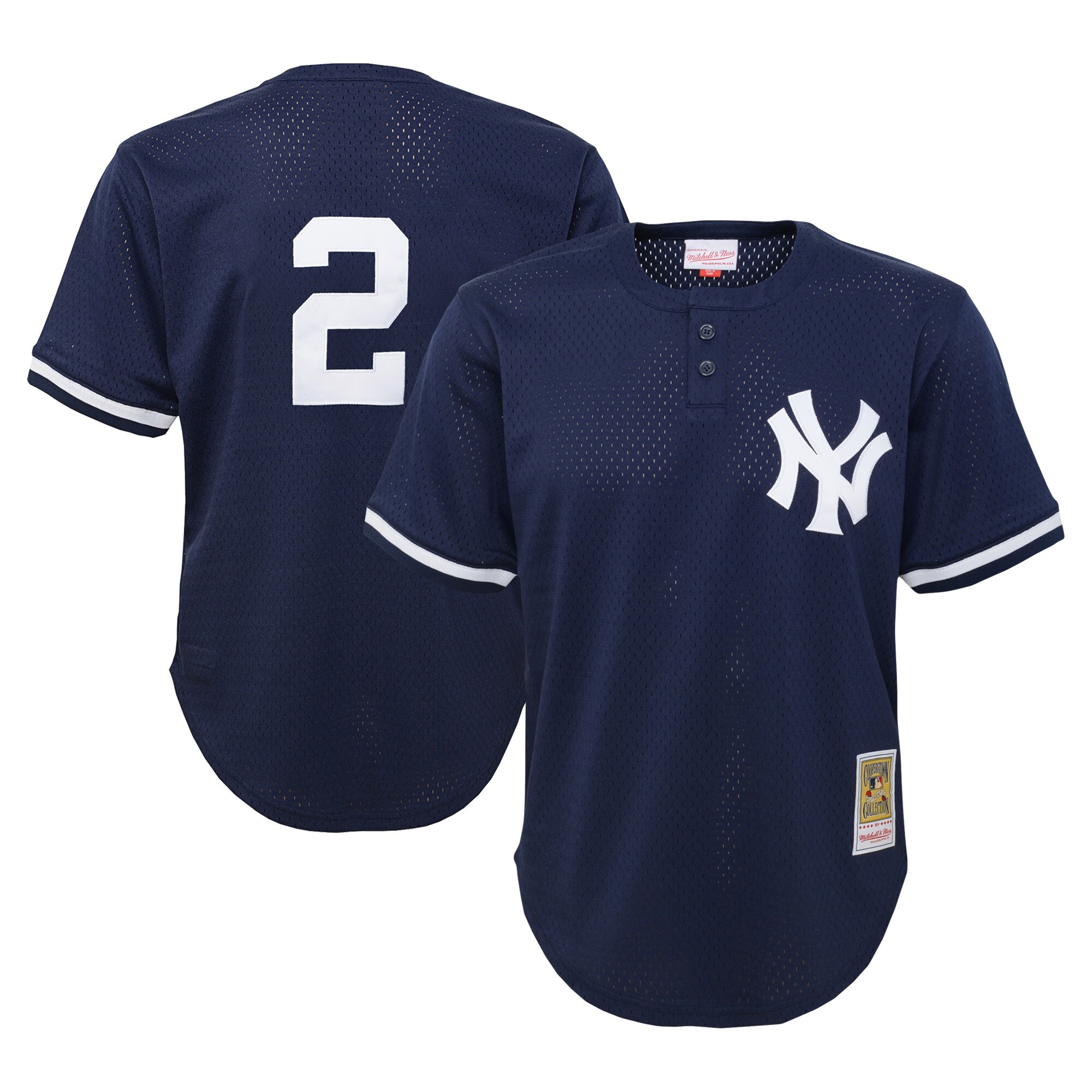 Derek Jeter New York Yankees Mitchell & Ness Toddler Cooperstown CollectionÃƒâ€šÃ‚Â mesh Batting Practice Baseball Jersey - Navy