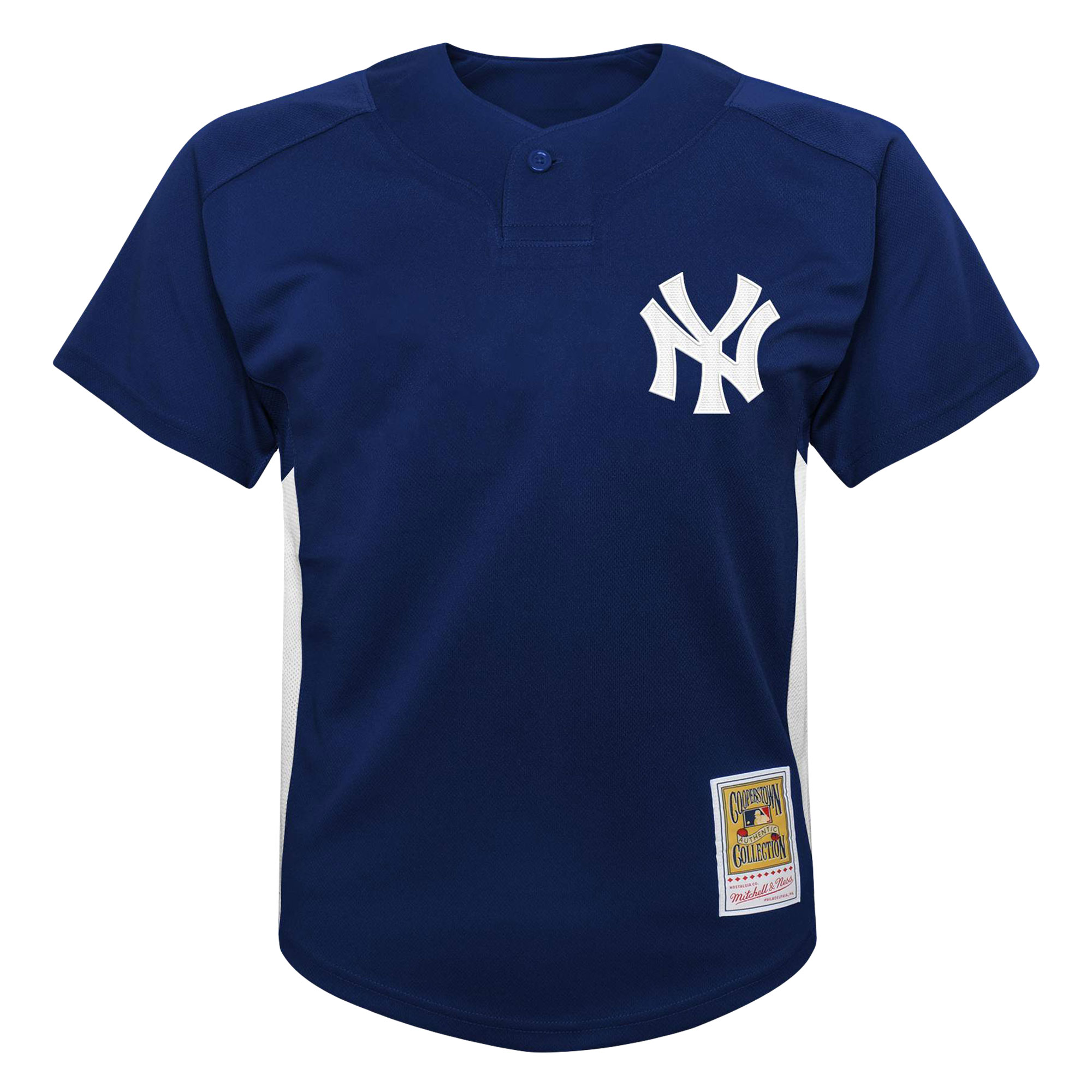 Alternative view of Derek Jeter New York Yankees Mitchell & Ness Youth Team Cooperstown Collection Mesh Batting Practice Baseball Jersey - Navy
