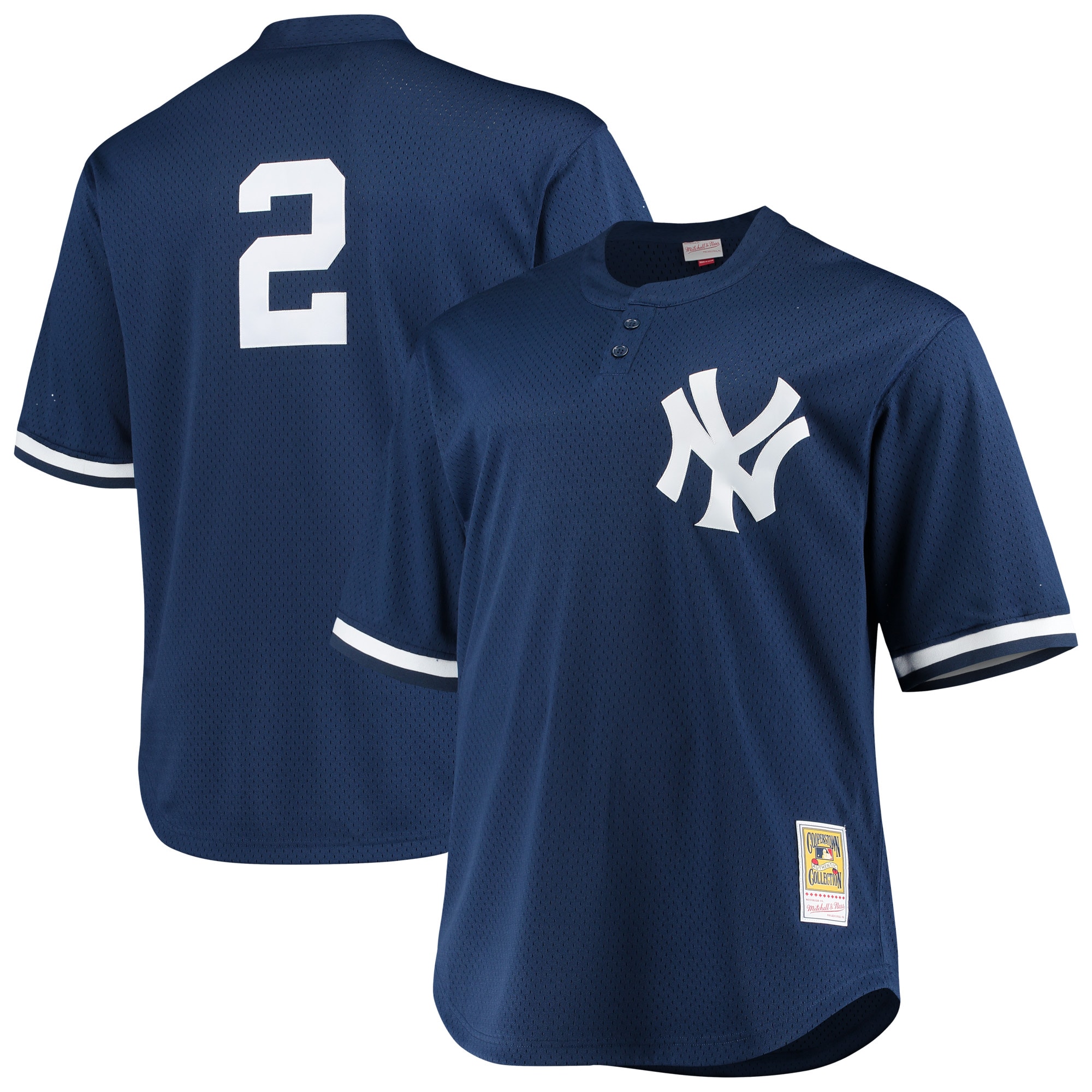 Derek Jeter New York Yankees Mitchell & Ness Big & Tall Batting Practice Replica Player Baseball Jersey – Navy