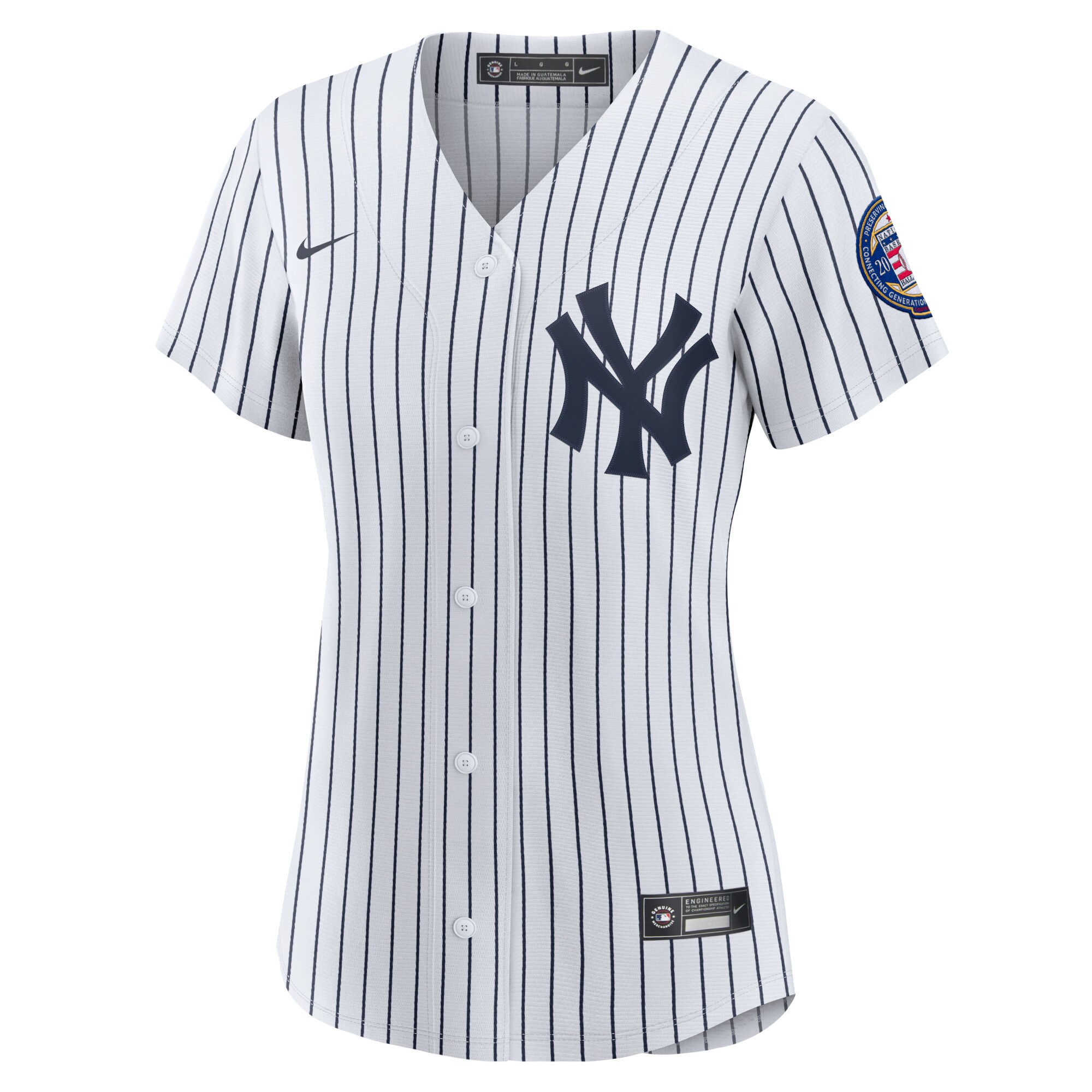 Alternative view of Derek Jeter New York Yankees Women’s 2020 Hall Of Fame Induction Home Replica Player Name Baseball Jersey – White/navy