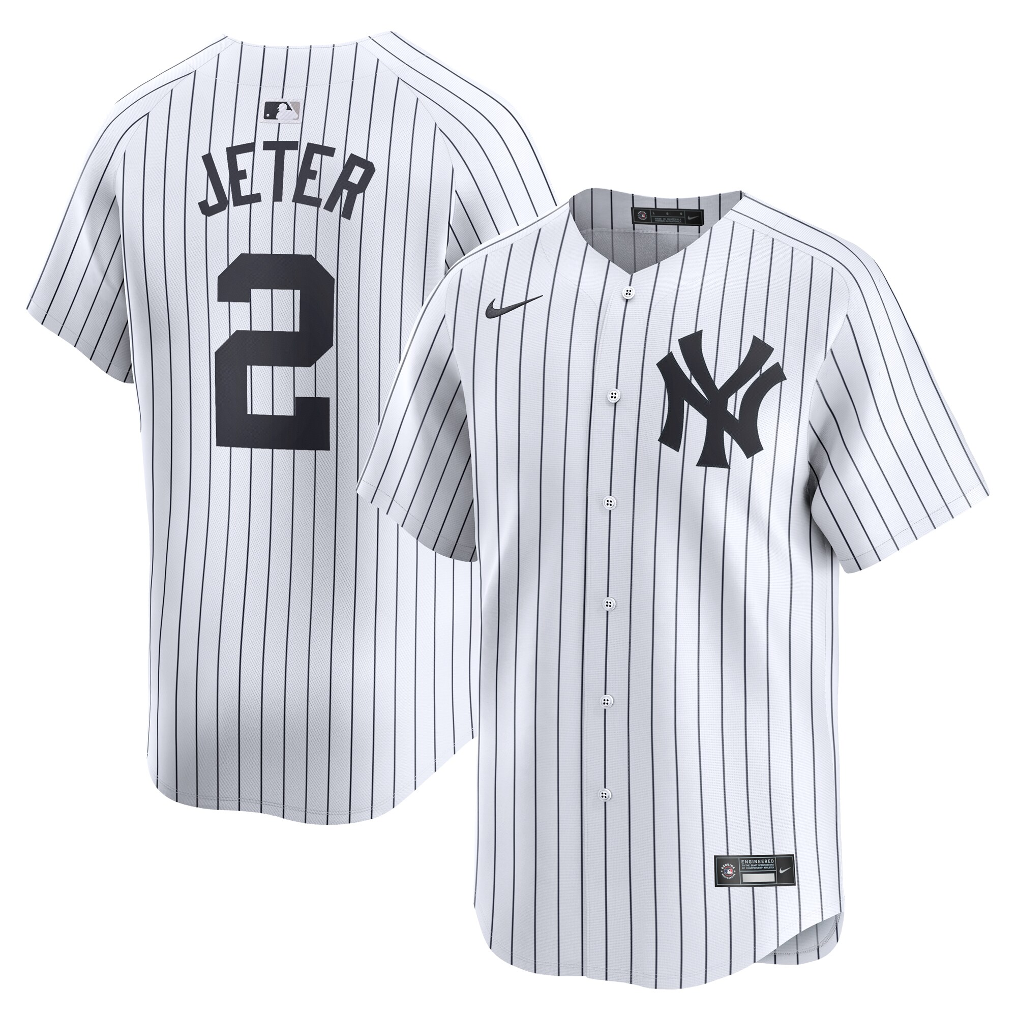 Derek Jeter New York Yankees Youth Home Limited Player Baseball Jersey - White