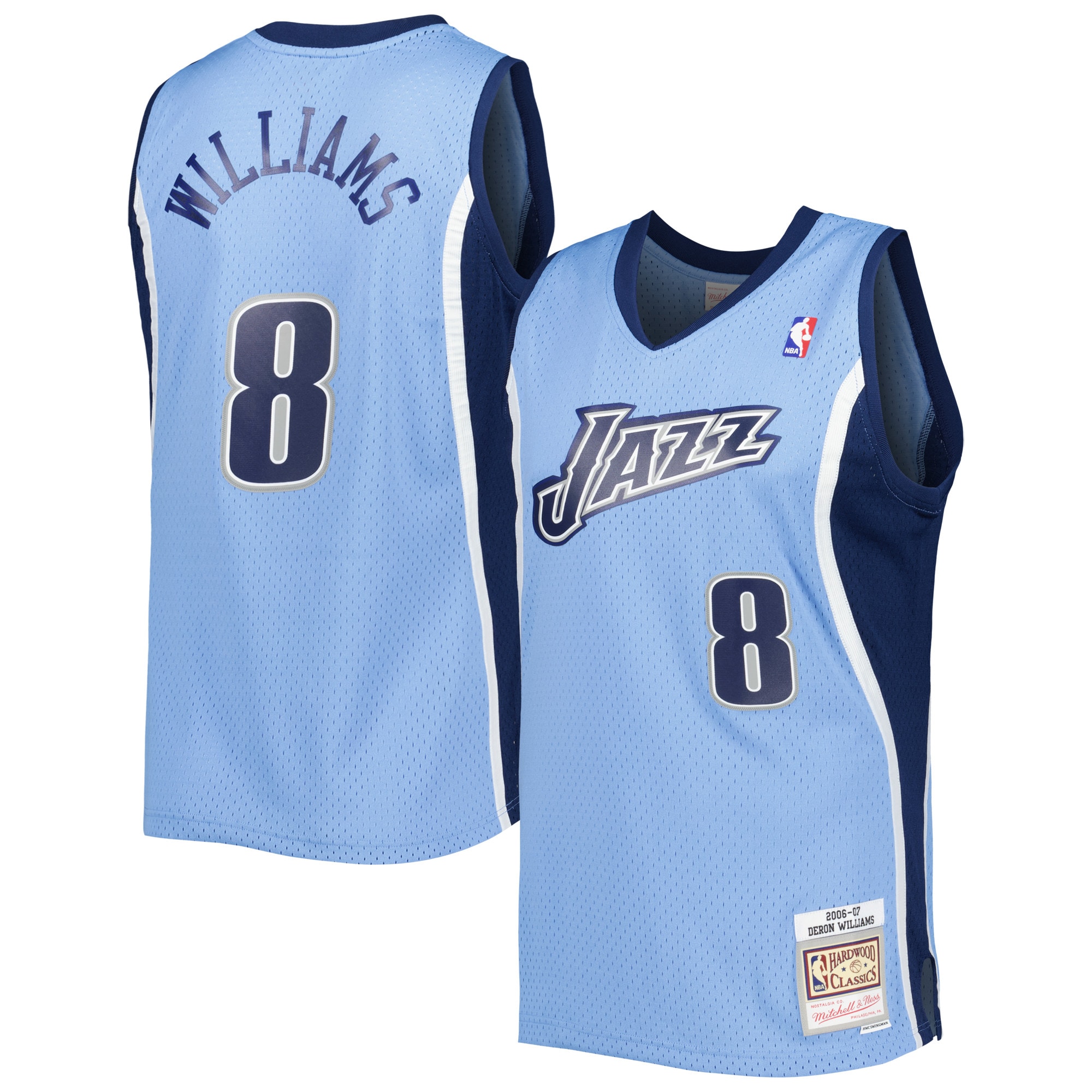 Deron Williams Utah Jazz Mitchell & Ness 2001/02 Hardwood Classics Swingman Basketball Jersey - Blue