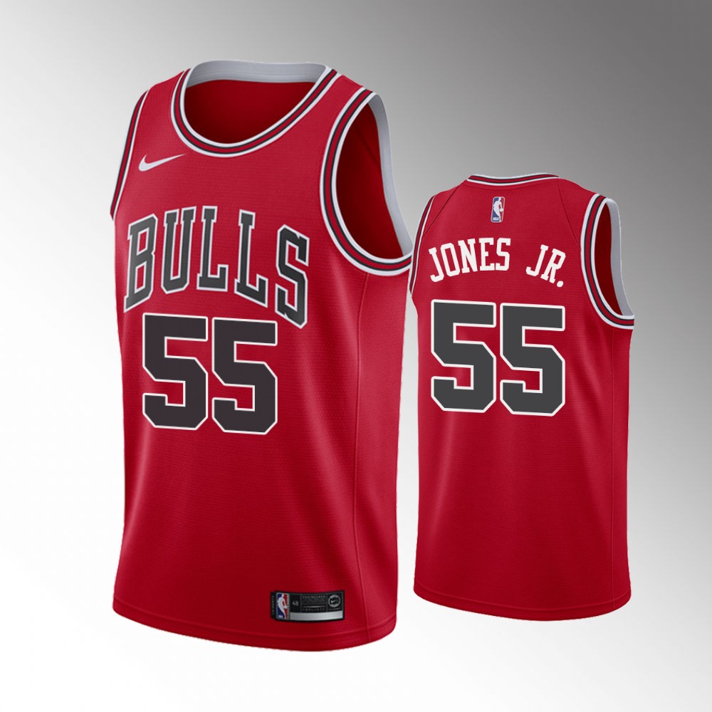 Derrick Jones Jr. Chicago Bulls 2021 Icon Edition Red 2021 Trade Basketball Jersey