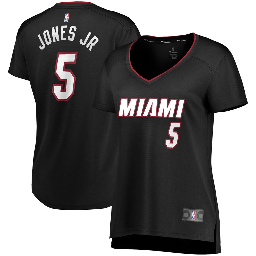 Derrick Jones Jr. Miami Heat Fanatics Branded Women's Fast Break Replica Player Basketball Jersey - Icon Edition - Black