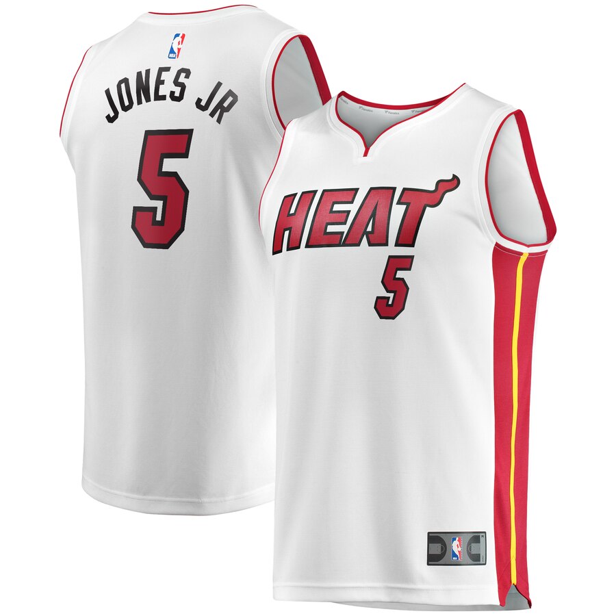 Derrick Jones Jr. Miami Heat Fanatics Branded Youth Fast Break Replica Player Basketball Jersey White - Association Edition