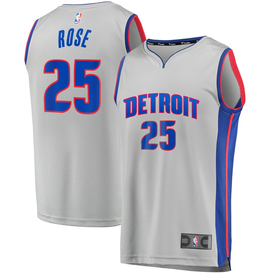Derrick Rose Detroit Pistons Fanatics Branded Youth Fast Break Replica Player Basketball Jersey - Statement Edition - Gray
