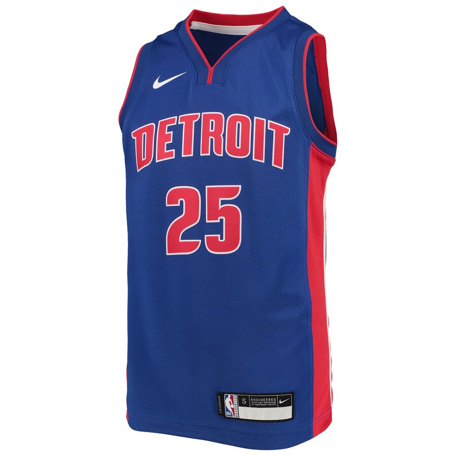 Alternative view of Derrick Rose Detroit Pistons Youth Swingman Basketball Jersey - Icon Edition - Blue