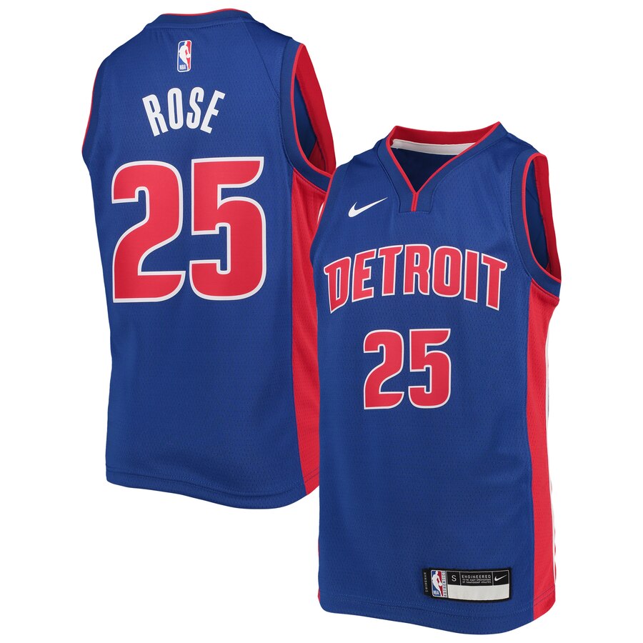Derrick Rose Detroit Pistons Youth Swingman Basketball Jersey - Icon Edition - Blue