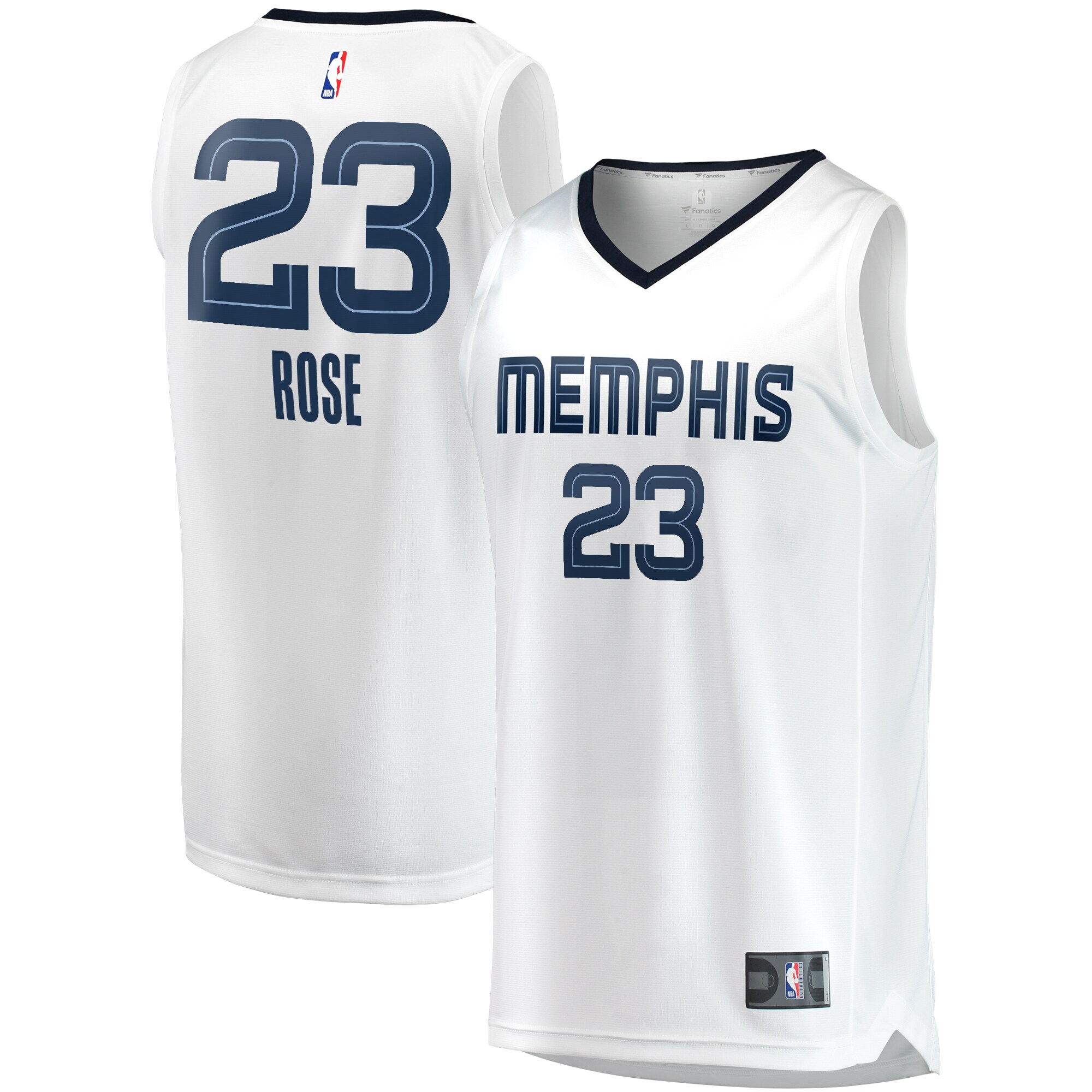 Derrick Rose Memphis Grizzlies Fanatics Men's Fast Break Player Basketball Jersey - Association Edition - White