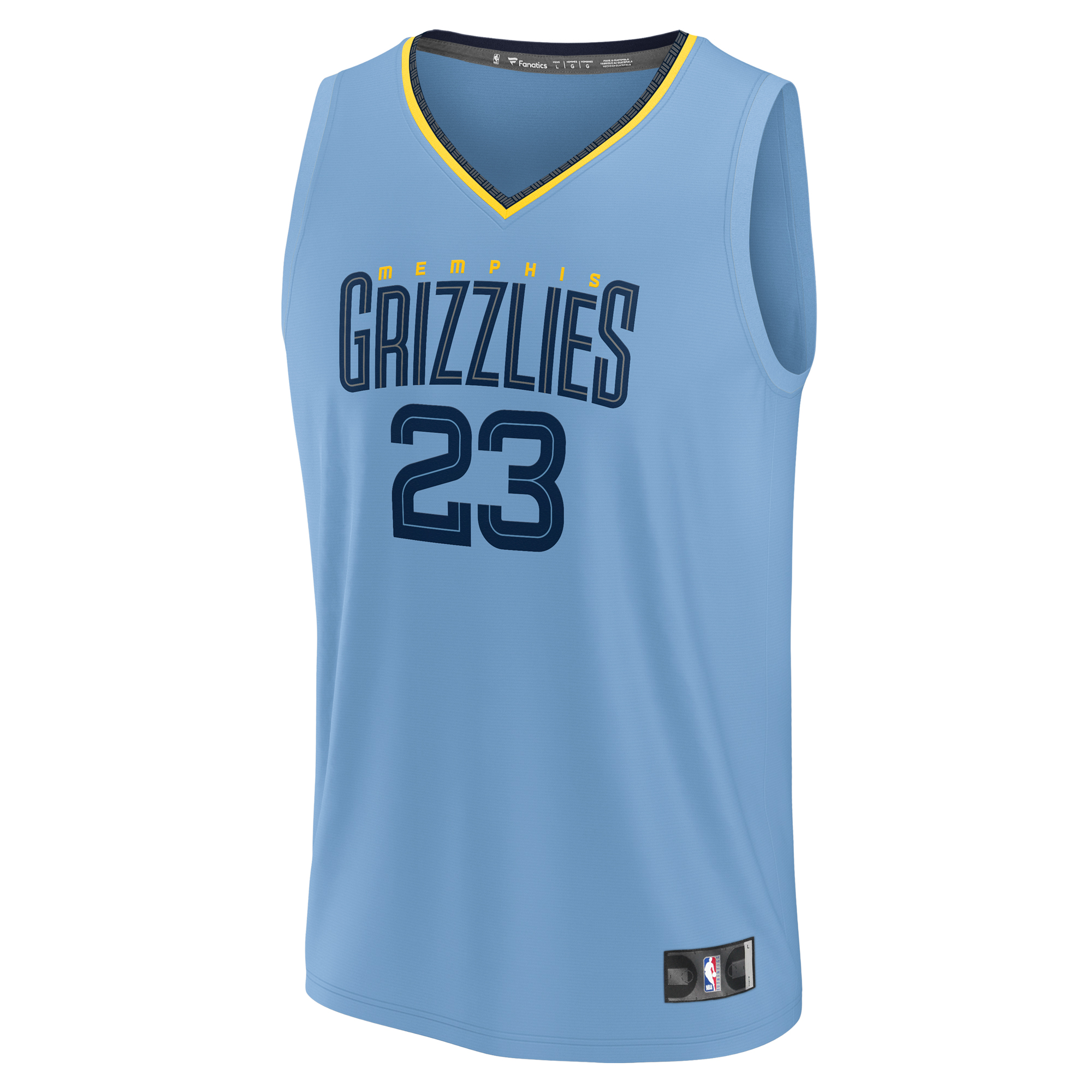 Alternative view of Derrick Rose Memphis Grizzlies Fanatics Men's Fast Break Player Basketball Jersey - Statement Edition - Light Blue
