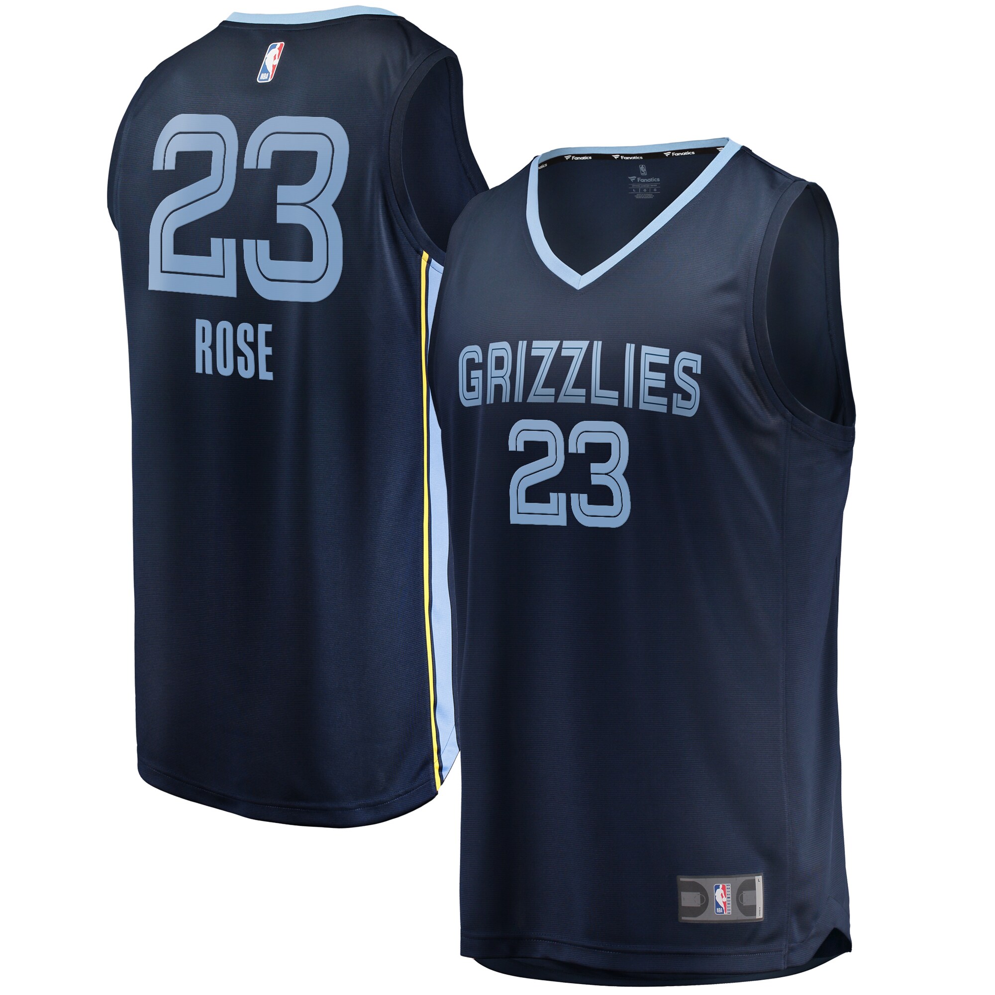Derrick Rose Memphis Grizzlies Fanatics Youth Fast Break Player Basketball Jersey - Icon Edition - Navy