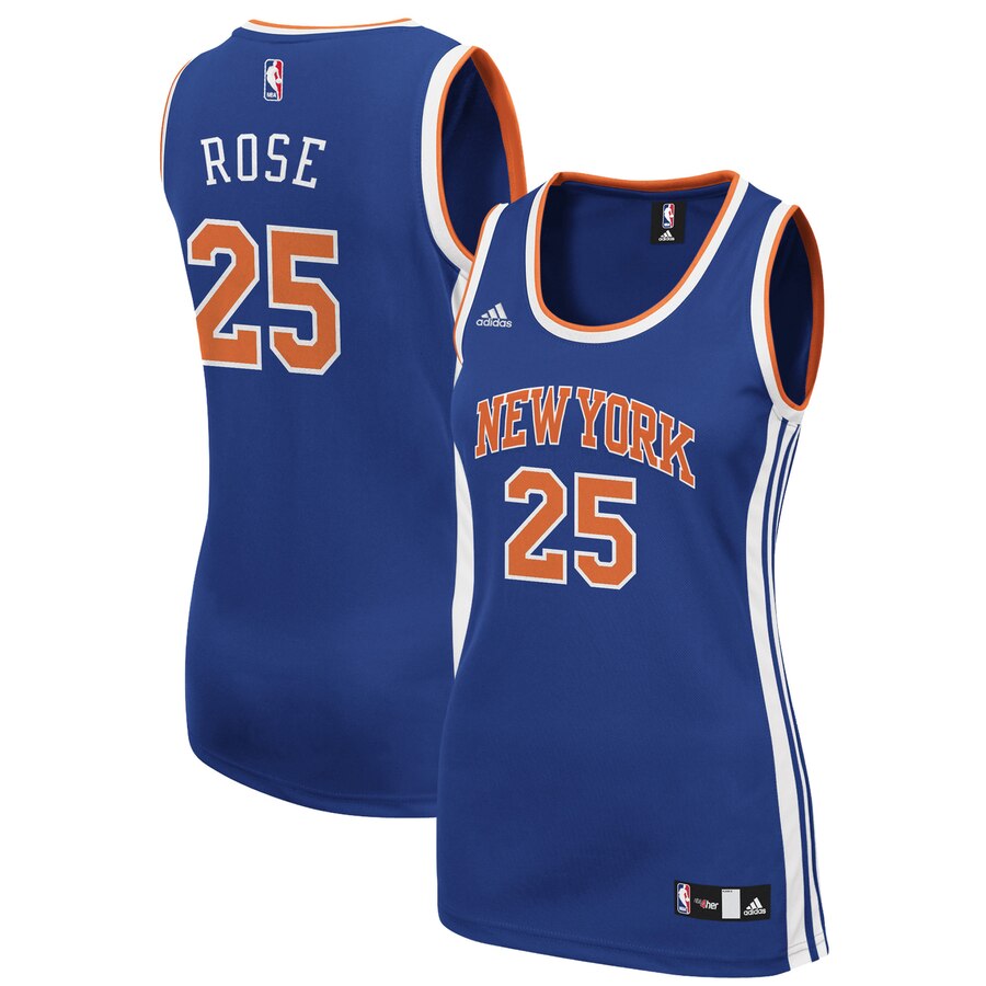 Derrick Rose New York Knicks Adidas Women's Replica Basketball Jersey - Royal