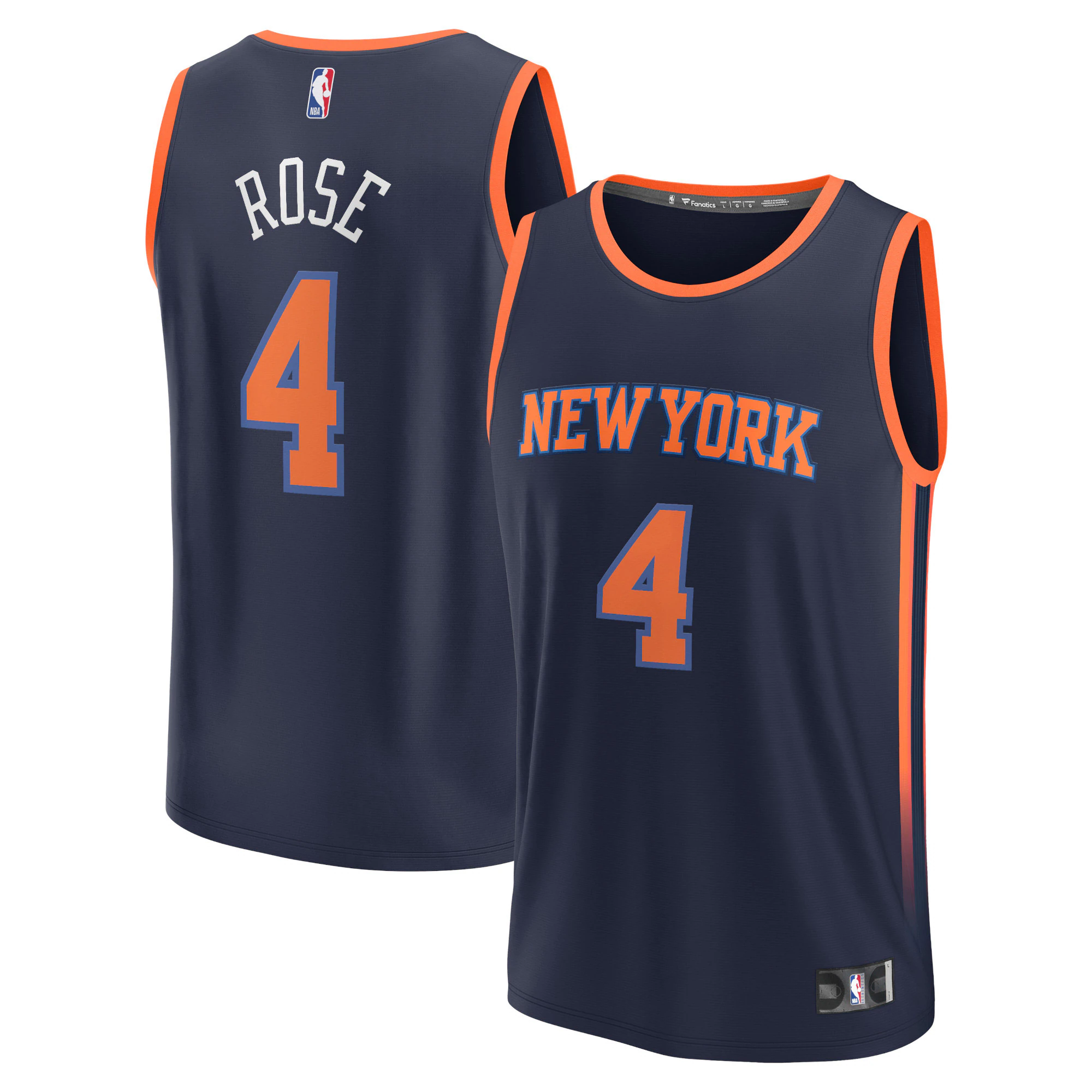 Derrick Rose New York Knicks Fanatics Branded Youth Fast Break Player Basketball Jersey - Statement Edition - Navy