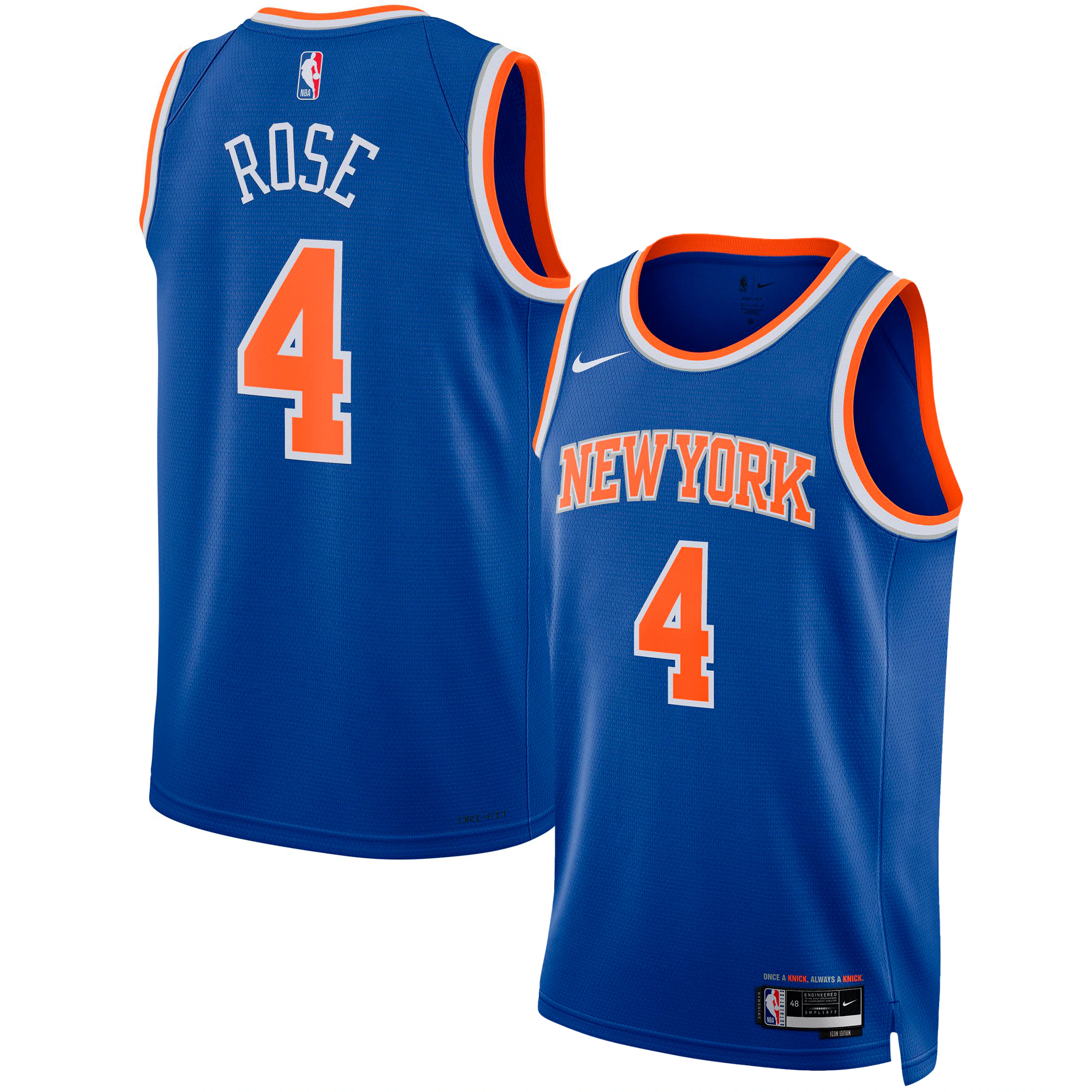 Derrick Rose New York Knicks Unisex Swingman Basketball Jersey - Icon Edition - Blue
