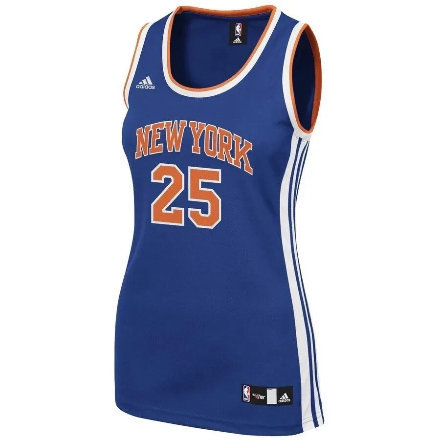 Alternative view of Derrick Rose New York Knicks Women's Basketball Jersey - Royal - JS720 