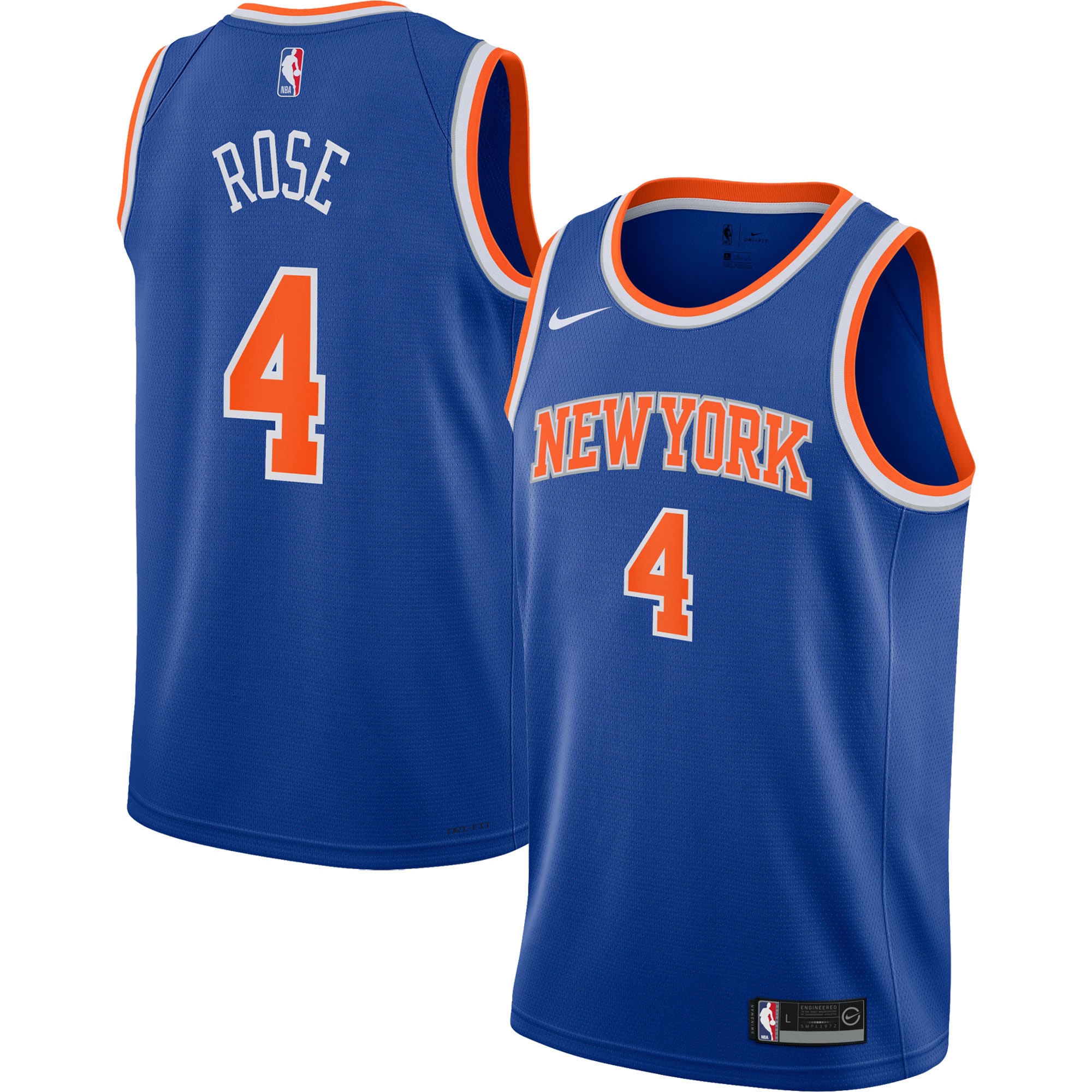 Derrick Rose New York Knicks Youth 2021/22 Swingman Basketball Jersey - Icon Edition - Blue