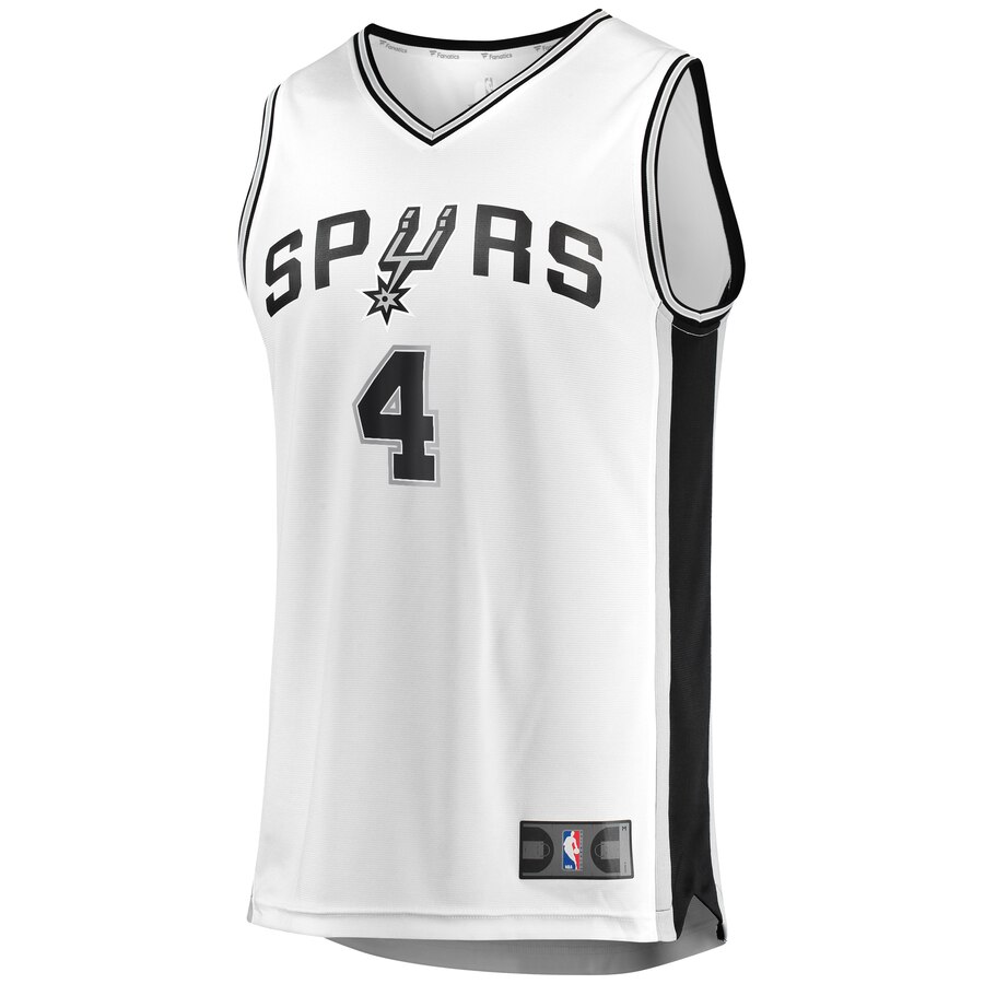 Alternative view of Derrick White San Antonio Spurs Fanatics Branded Fast Break Replica Player Basketball Jersey – Association Edition – White