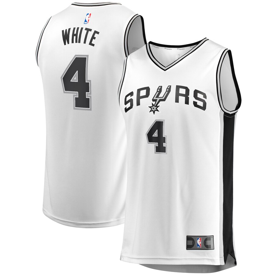 Derrick White San Antonio Spurs Fanatics Branded Fast Break Replica Player Basketball Jersey – Association Edition – White